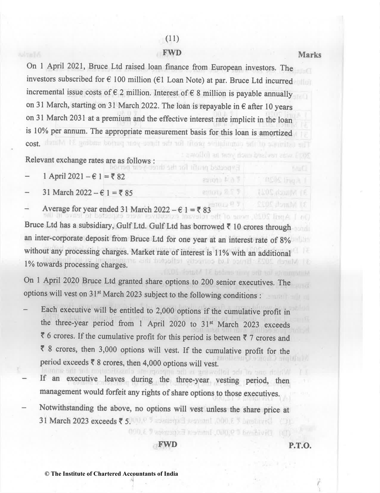 CA Final Nov 2022 Question Paper - Paper 6E – Global Financial Reporting Standards - Page 11