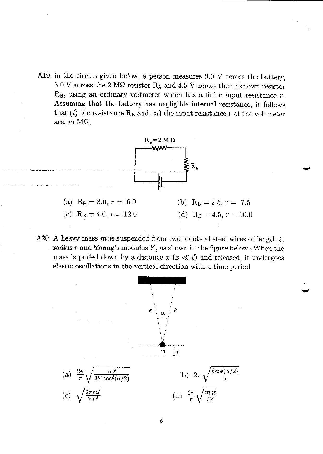 TIFR GS 2010 Physics Question Paper - Page 10
