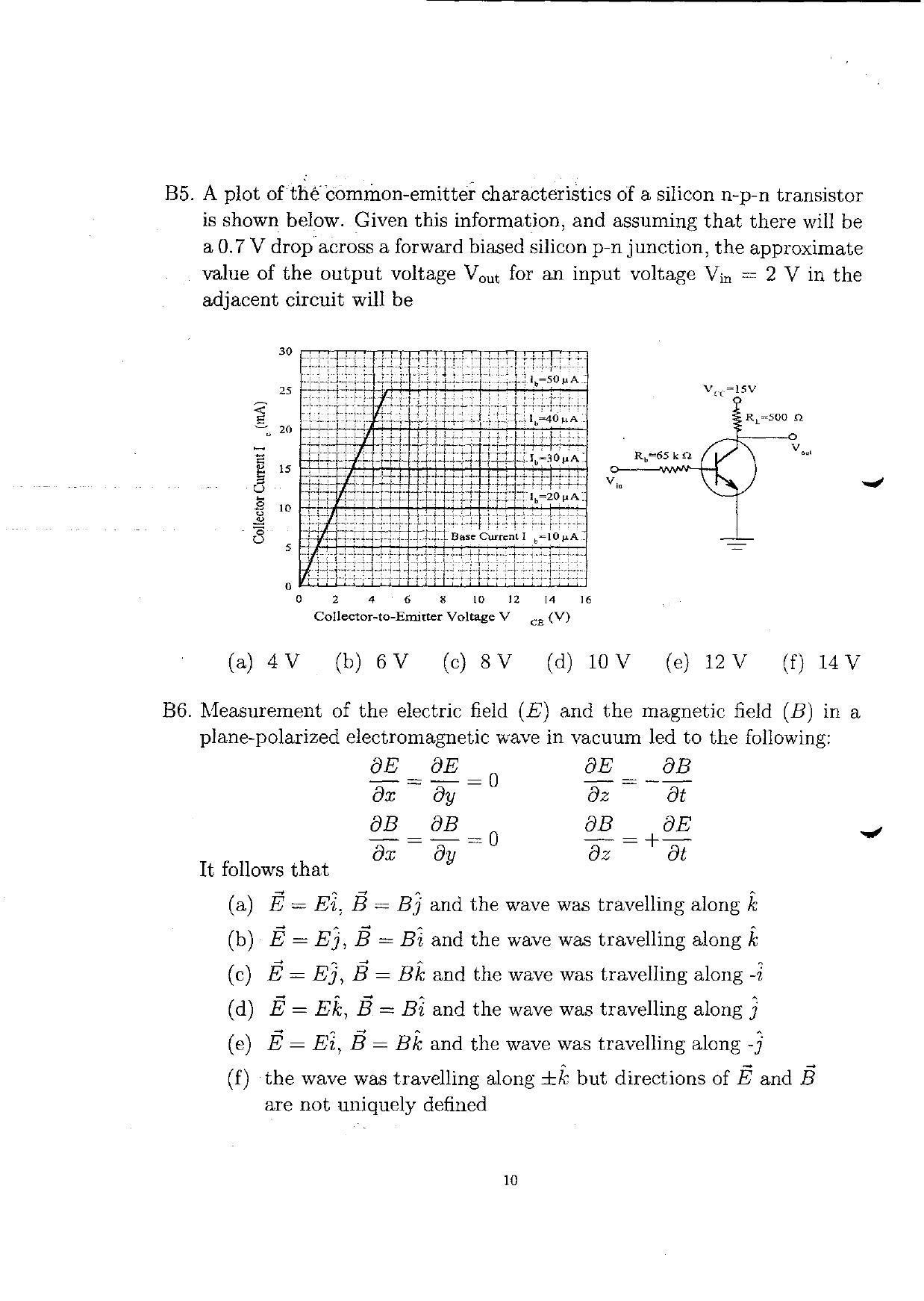 TIFR GS 2010 Physics Question Paper - Page 12