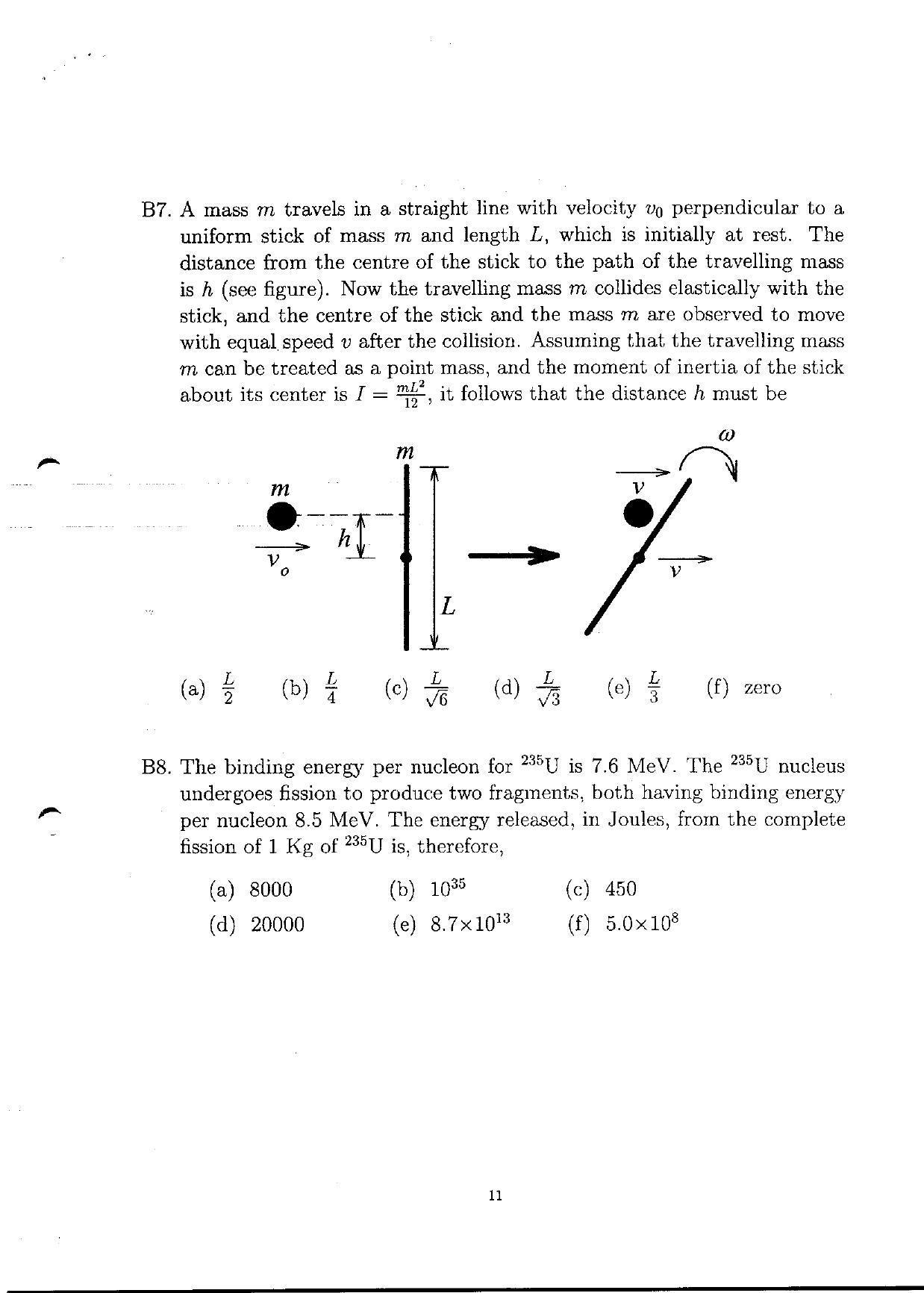 TIFR GS 2010 Physics Question Paper - Page 13