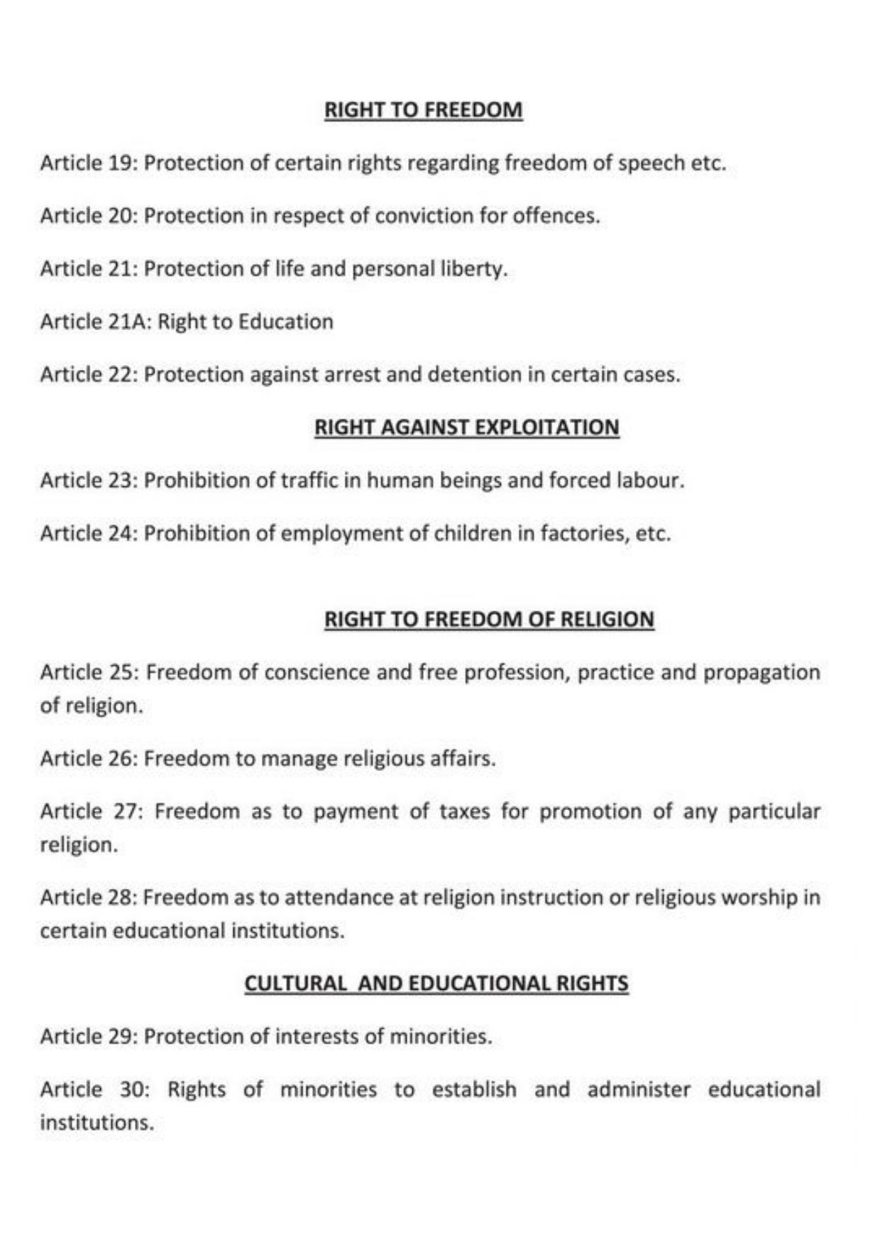 Class 9 Notes, Question & Practice Paper - Political Science (Topic 5 : Democratic Rights) - Page 7