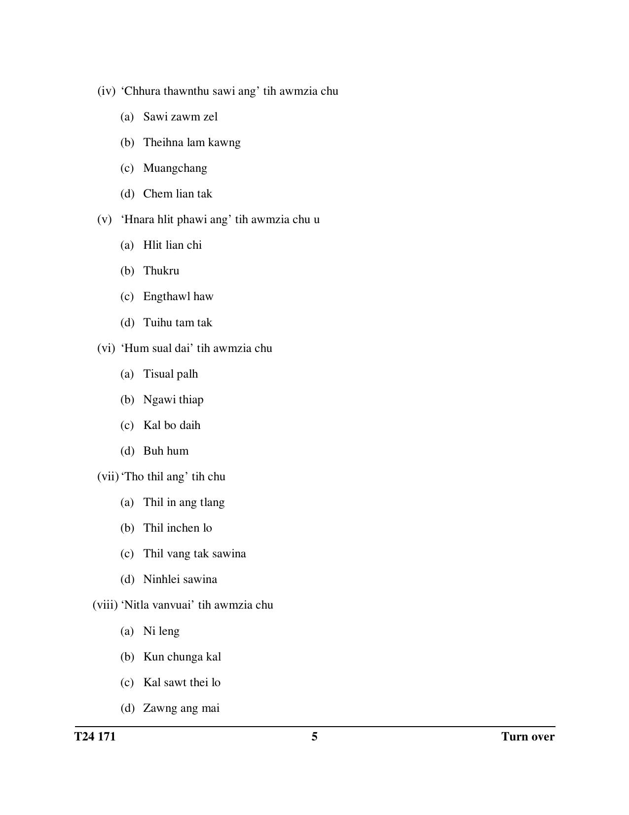 ICSE Class 10 Mizo 2024 Question Paper - Page 5
