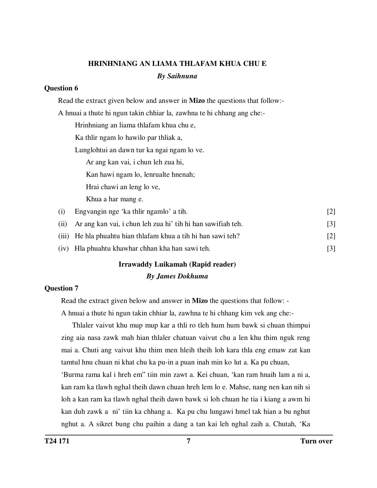 ICSE Class 10 Mizo 2024 Question Paper - Page 7