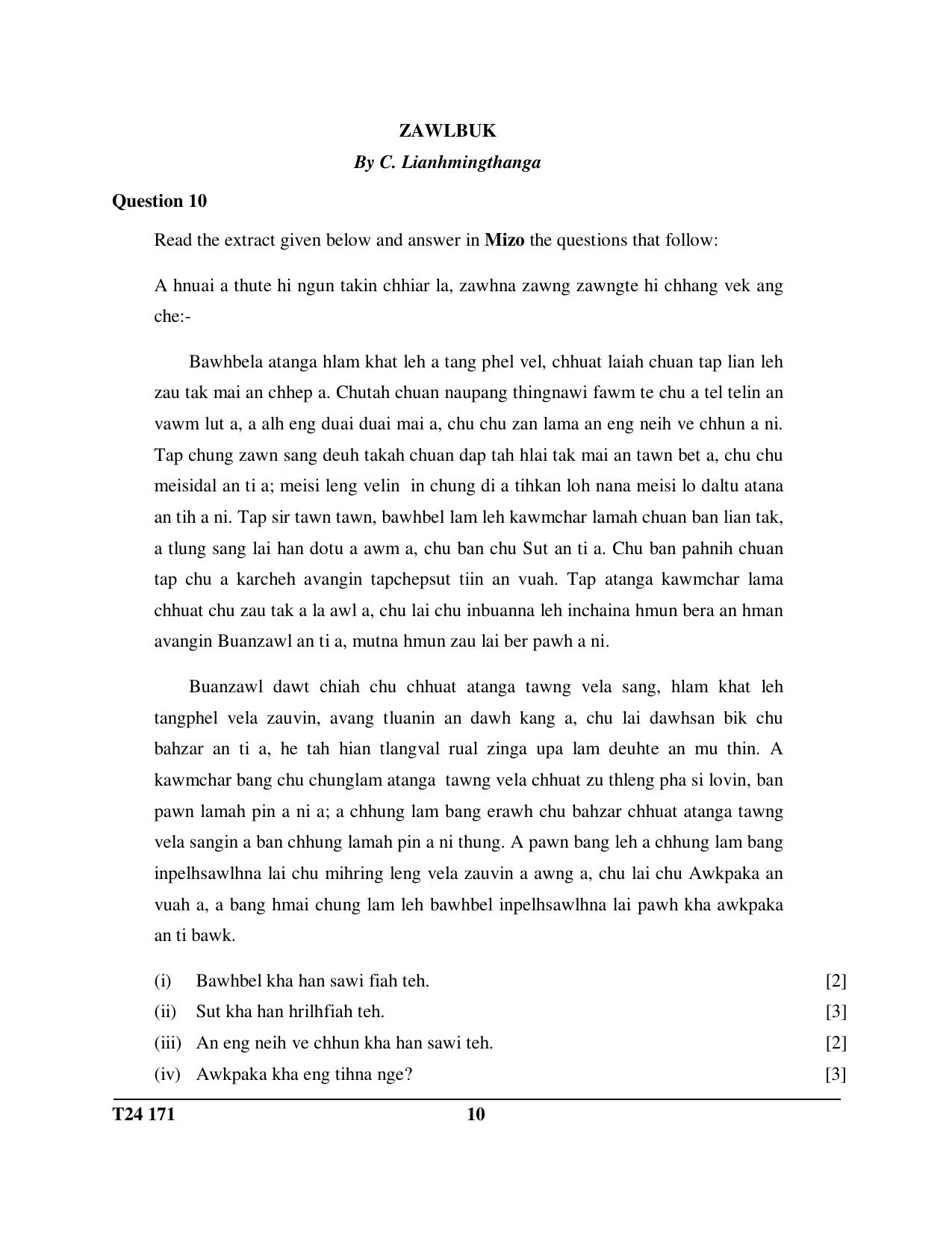 ICSE Class 10 Mizo 2024 Question Paper - Page 10