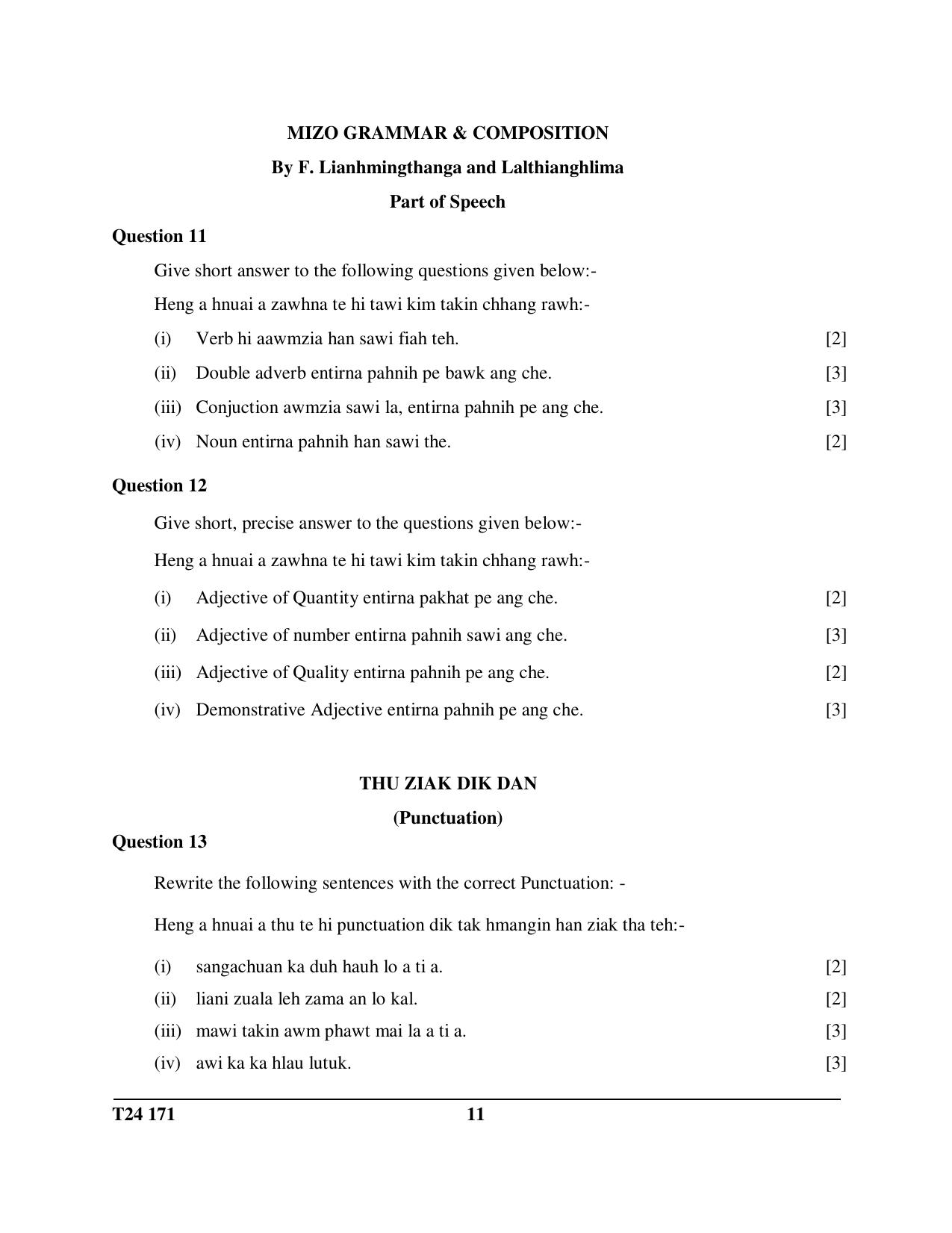 ICSE Class 10 Mizo 2024 Question Paper - Page 11