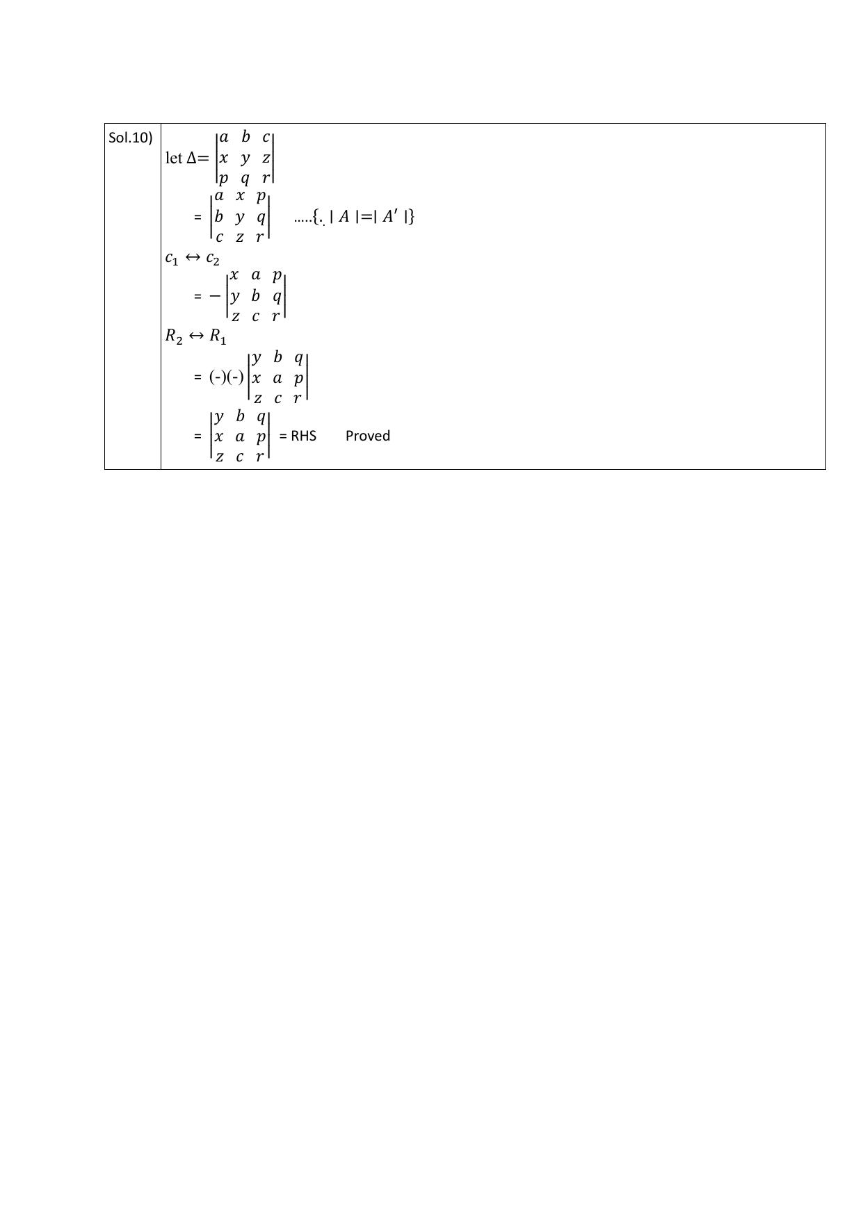 CBSE Worksheets for Class 12 Maths Determinants Assignment 1 - Page 5