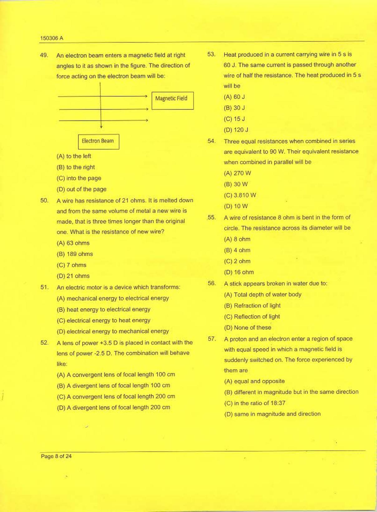 J&K Diploma Polytechnic 2015 Question Paper - Page 8