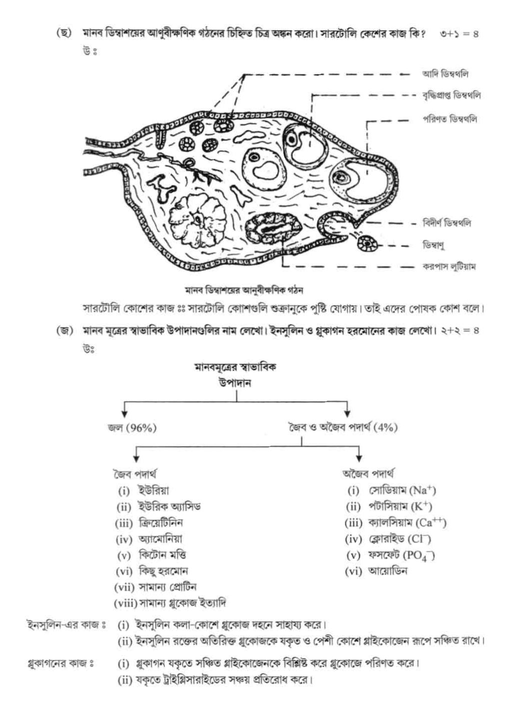 West Bengal Board Class 12 Biological Science 2020 Question Paper - Page 8