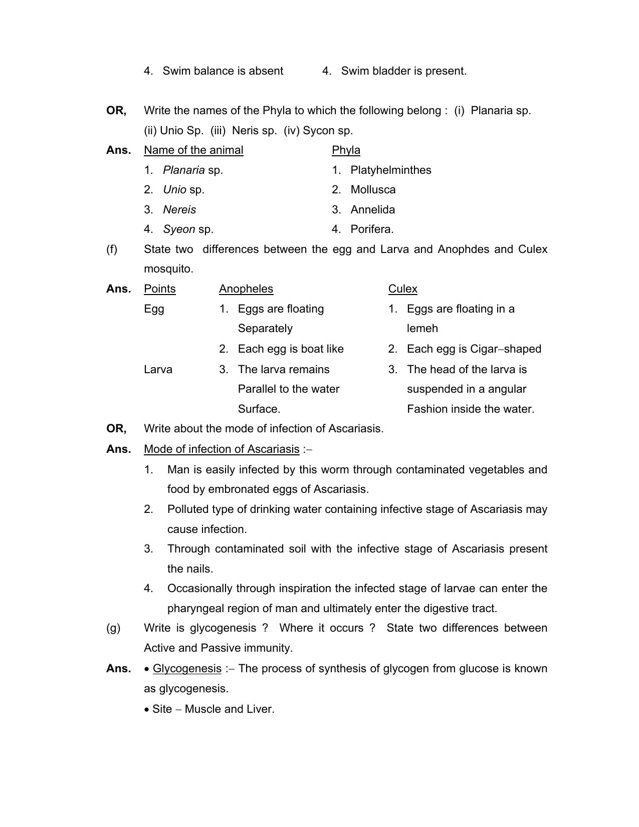 West Bengal Board Class 12 Biological Science 2020 Question Paper - Page 25
