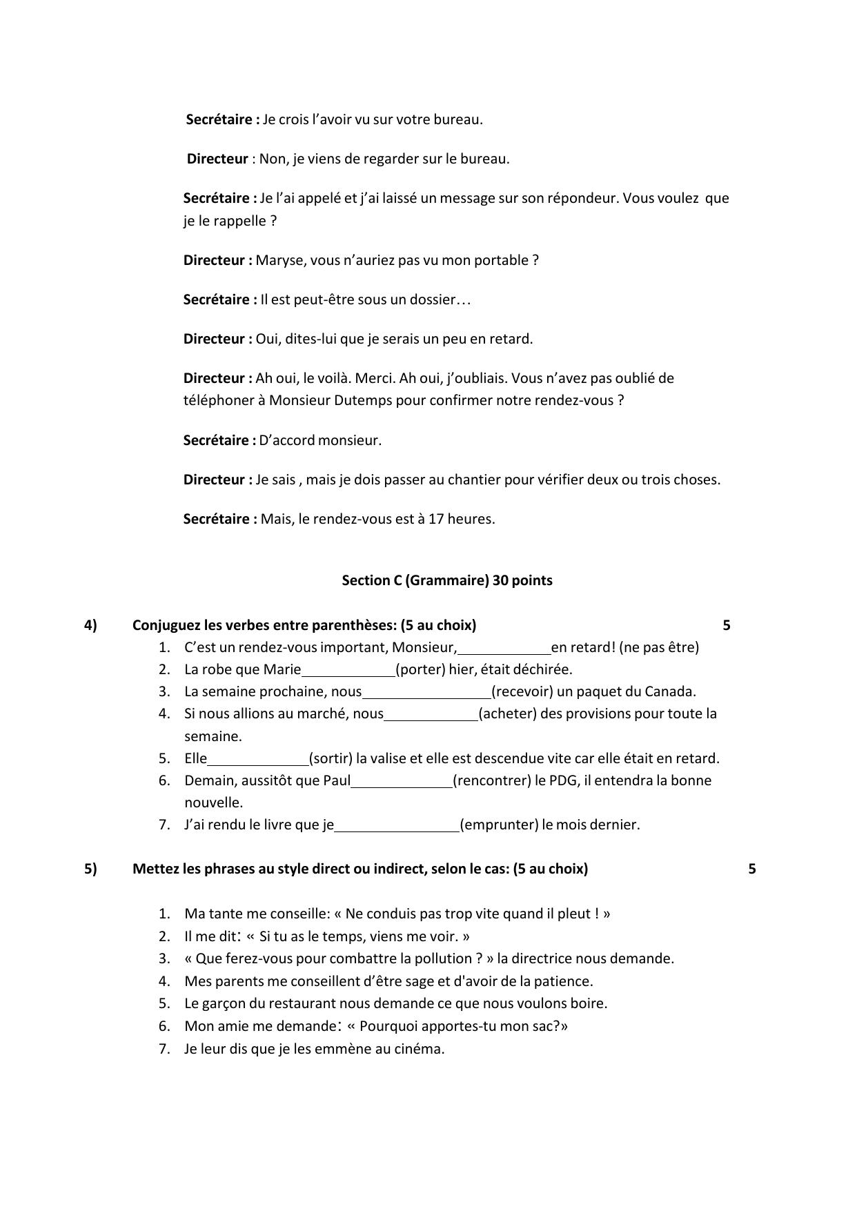 CBSE Class 10 French Sample Paper 2025 - Page 3