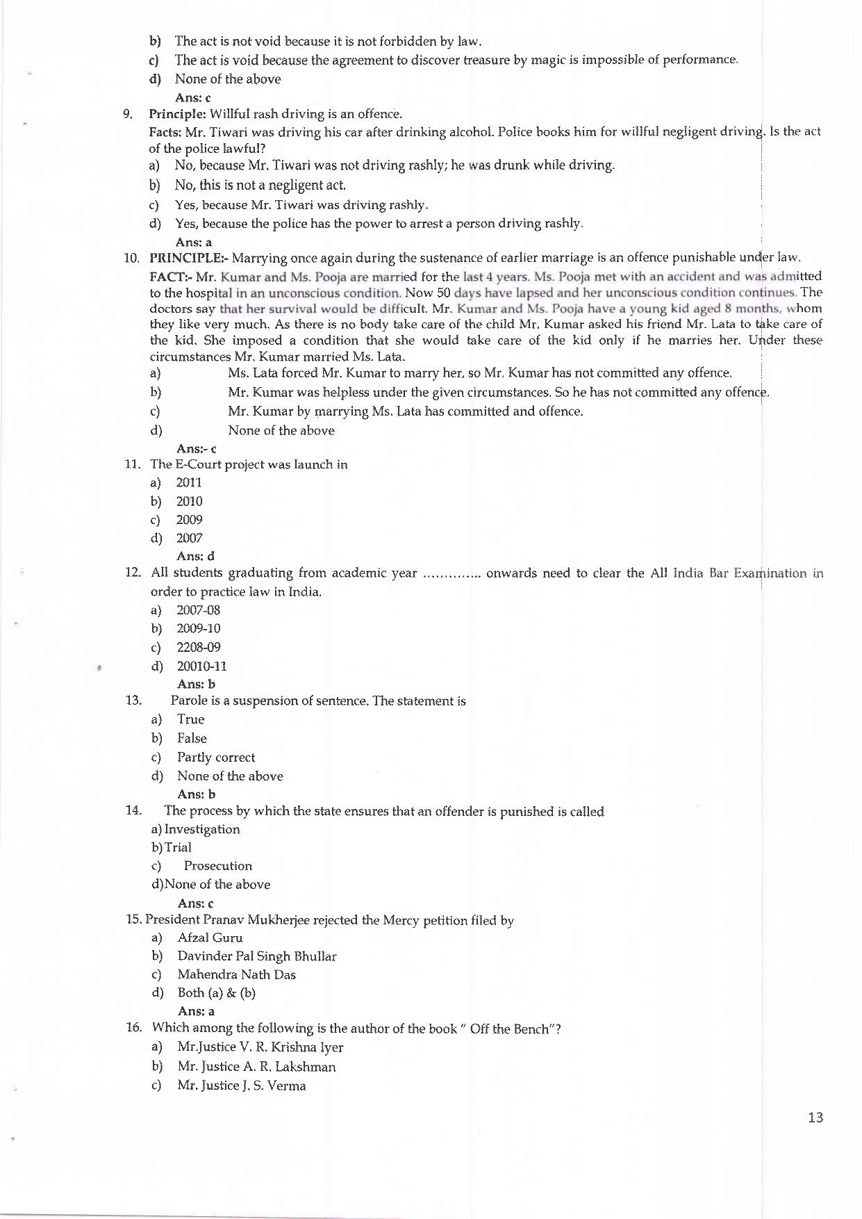 MH CET Law - 5 Year Integrated LLB Sample Paper - Page 2