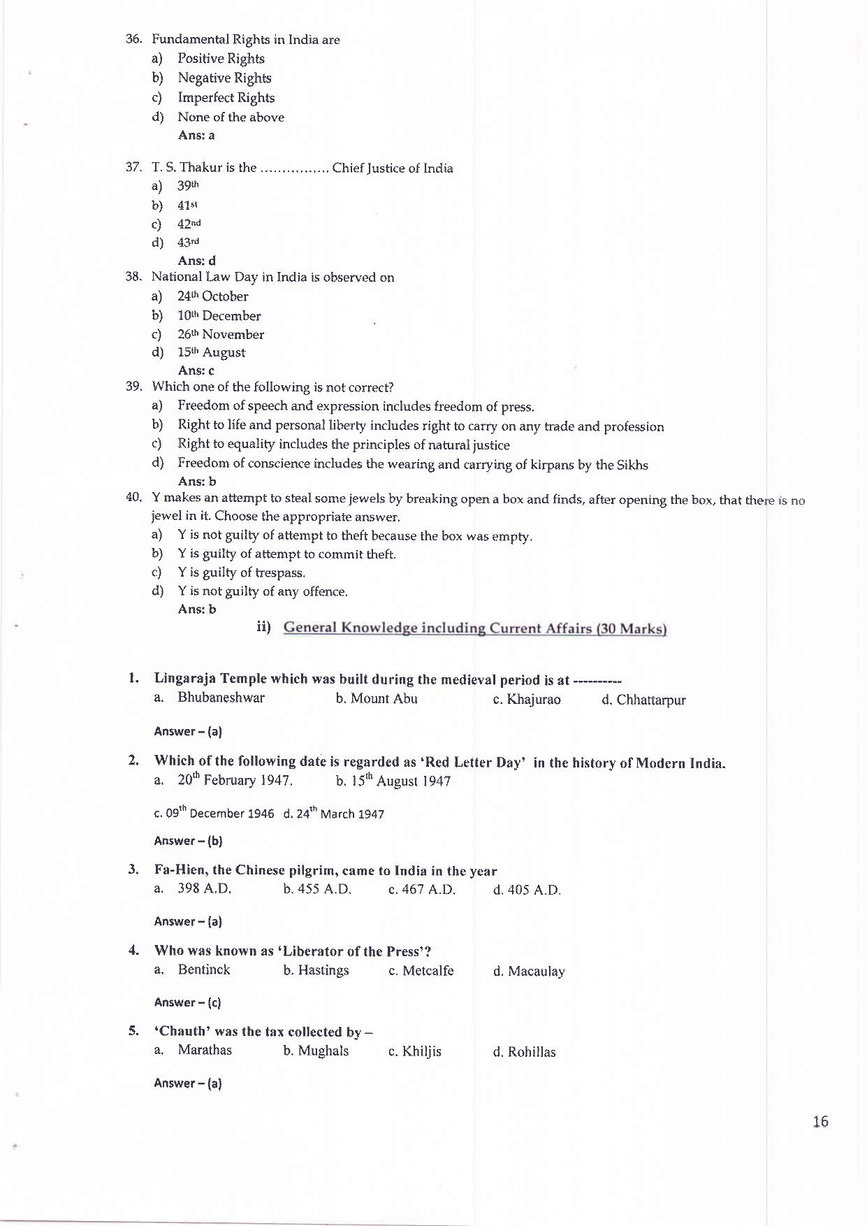MH CET Law - 5 Year Integrated LLB Sample Paper - Page 5