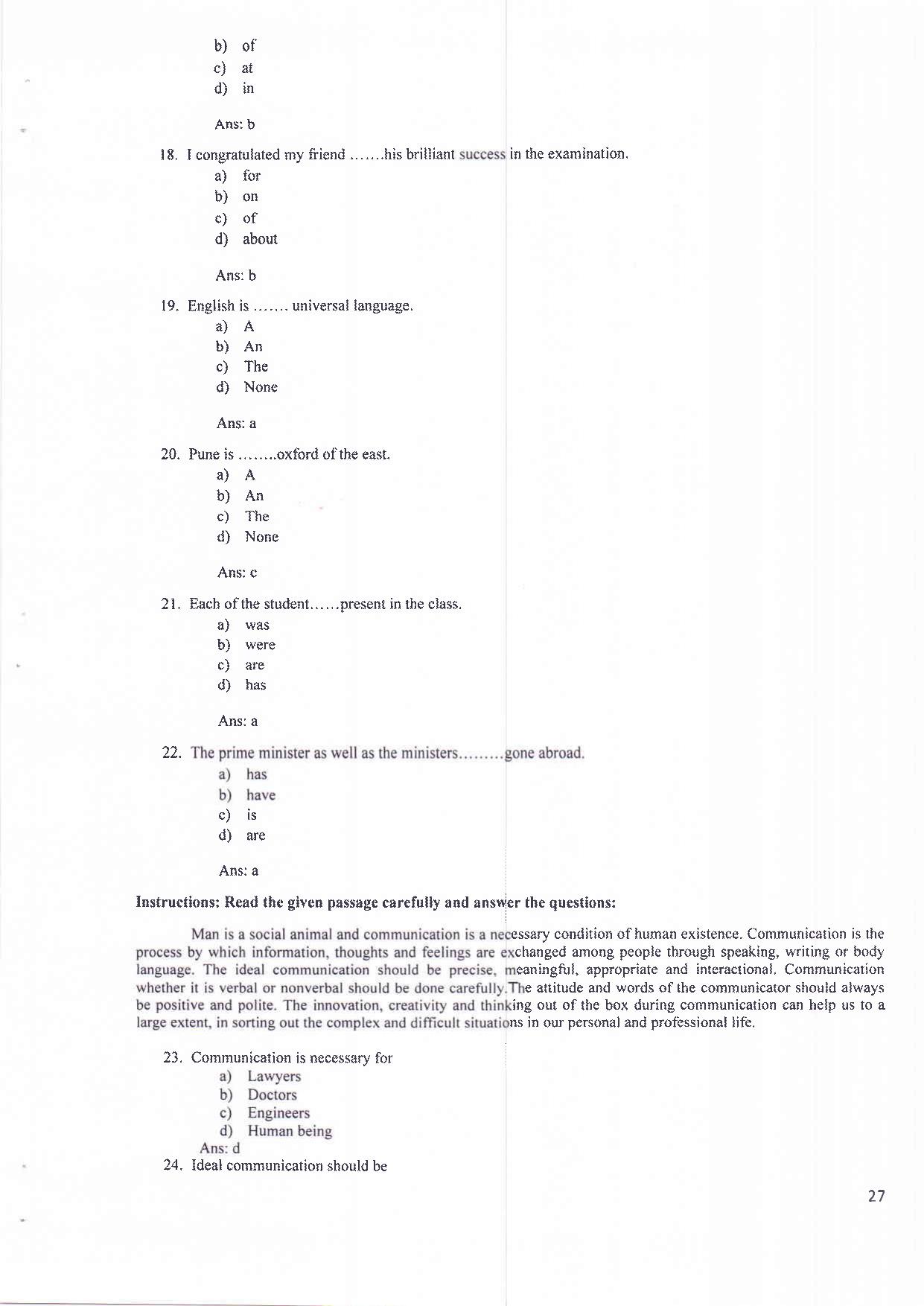 MH CET Law - 5 Year Integrated LLB Sample Paper - Page 16