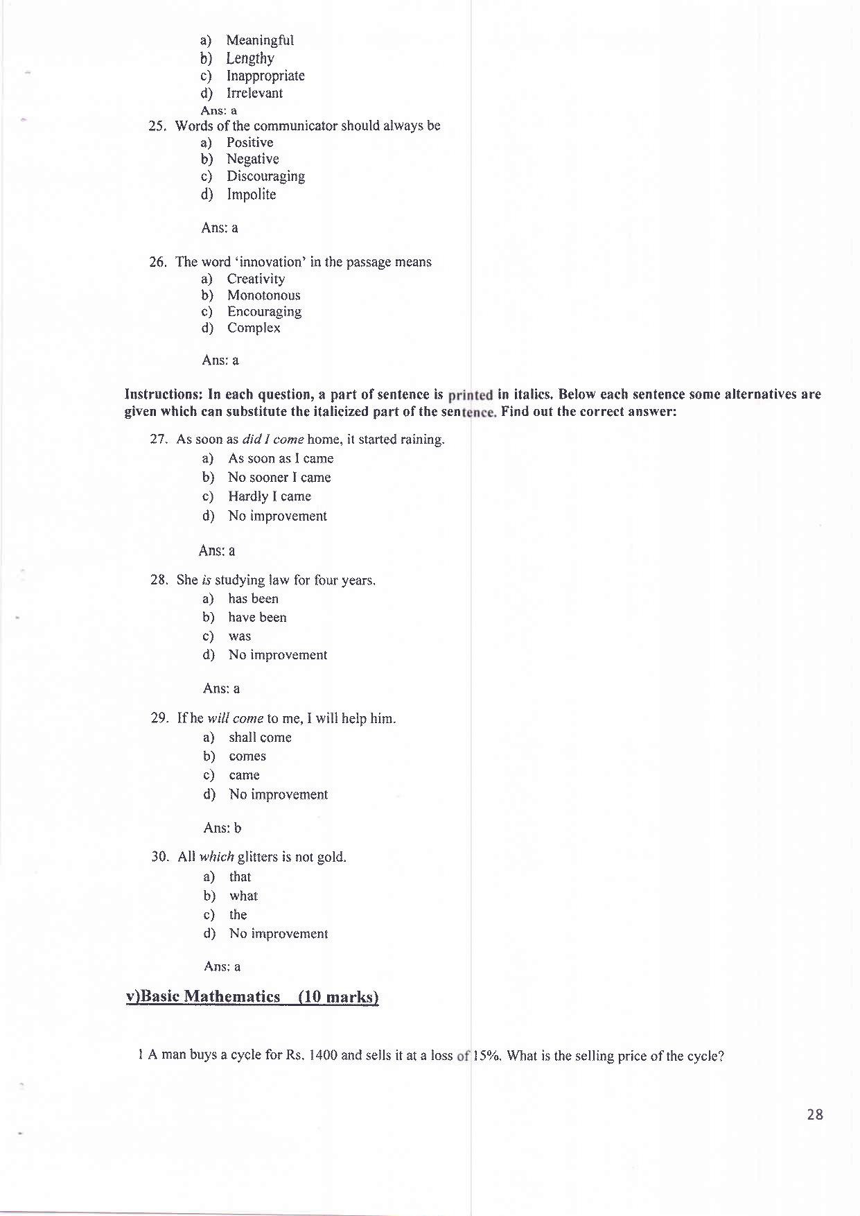 MH CET Law - 5 Year Integrated LLB Sample Paper - Page 17