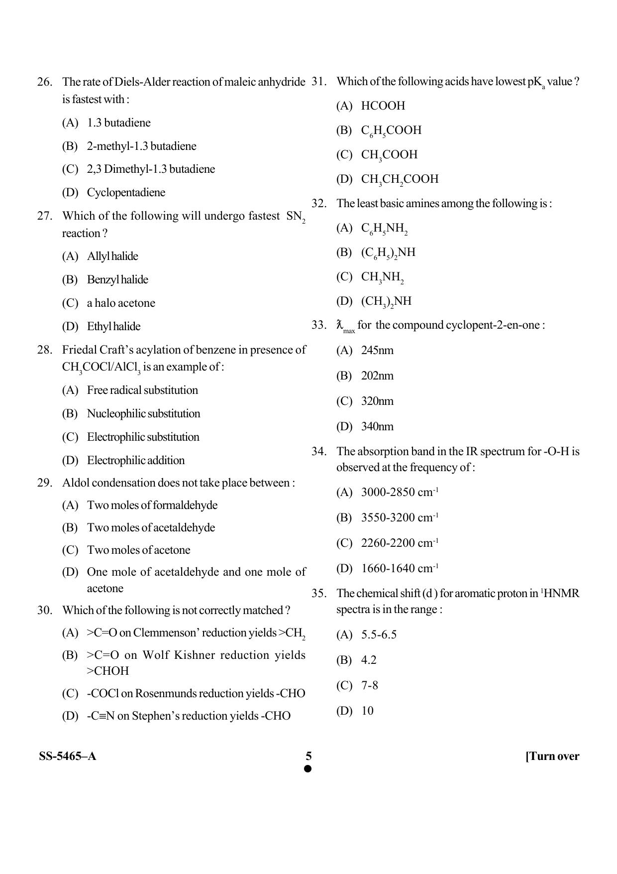 KUET 2023 M.Sc. Chemistry Question Paper - Page 26