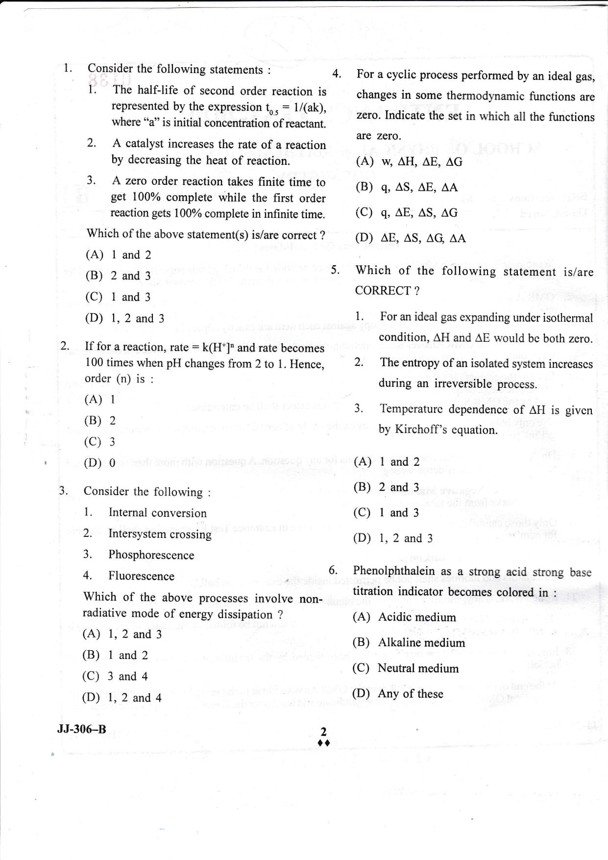 KUET 2023 M.Sc. Chemistry Question Paper - Page 34