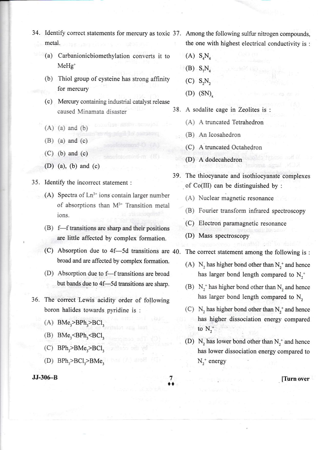 KUET 2023 M.Sc. Chemistry Question Paper - Page 39