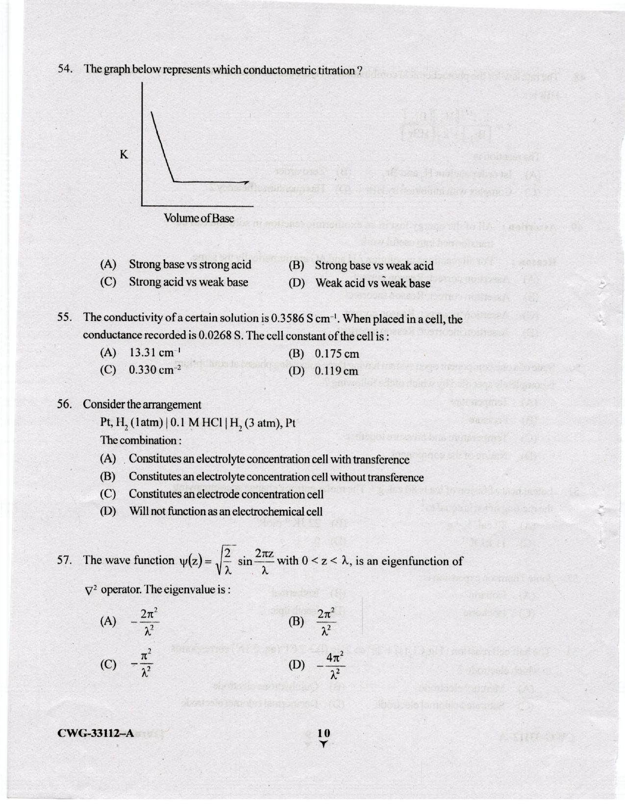 KUET 2023 M.Sc. Chemistry Question Paper - Page 72