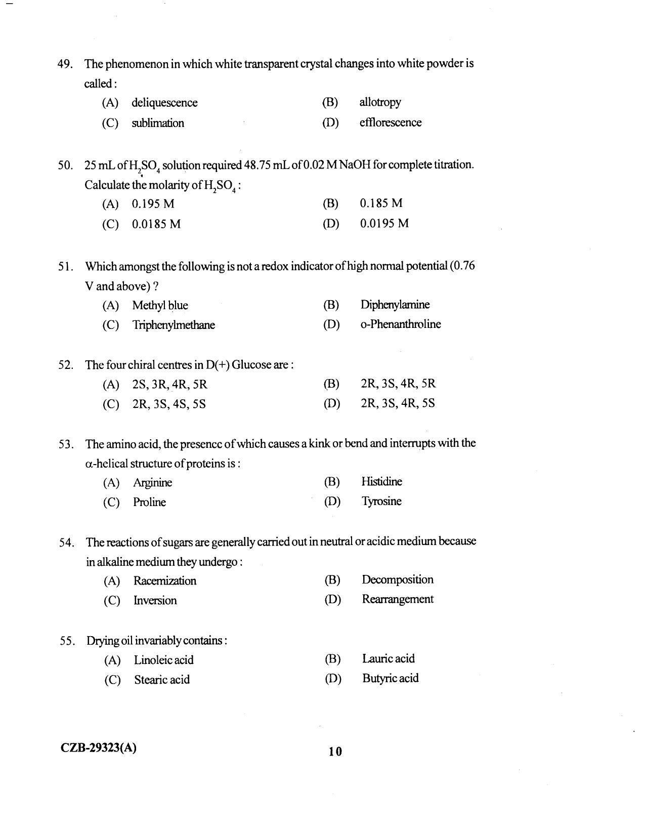 KUET 2023 M.Sc. Chemistry Question Paper - Page 95