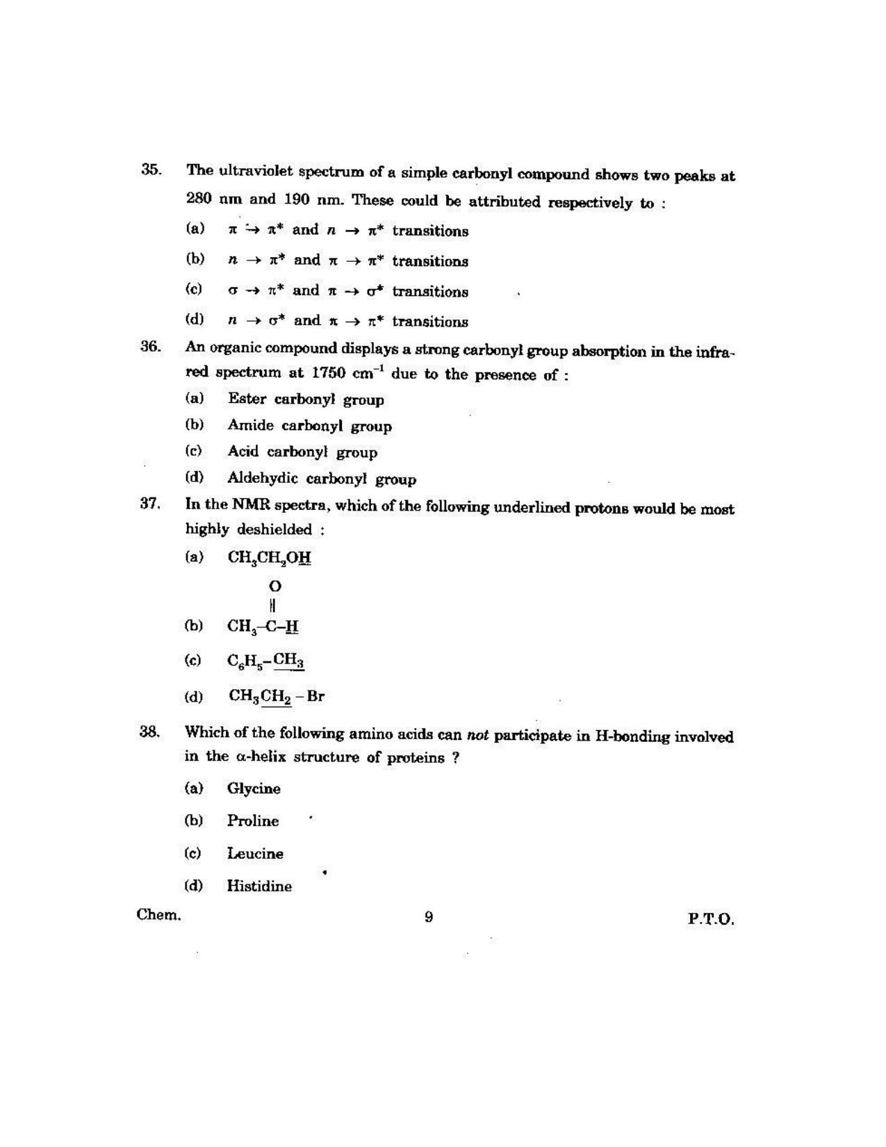 KUET 2023 M.Sc. Chemistry Question Paper - Page 124