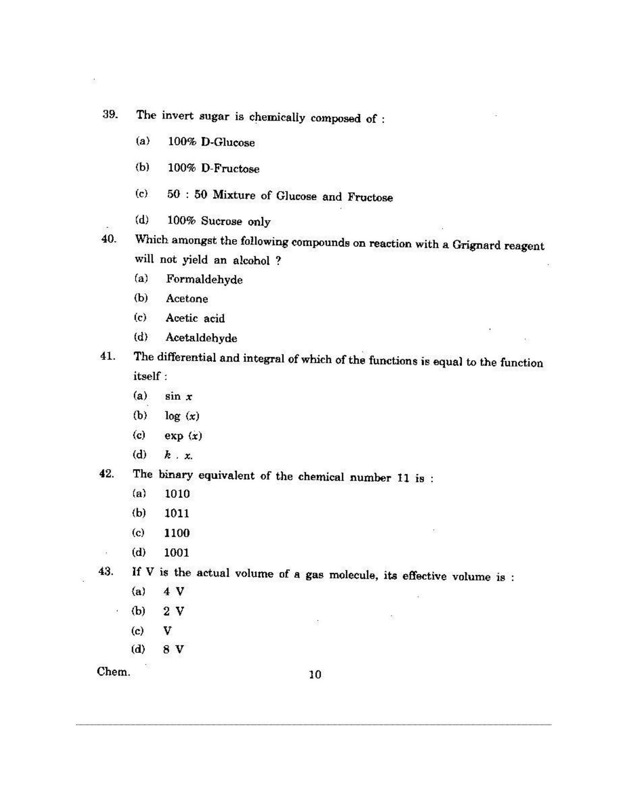 KUET 2023 M.Sc. Chemistry Question Paper - Page 125