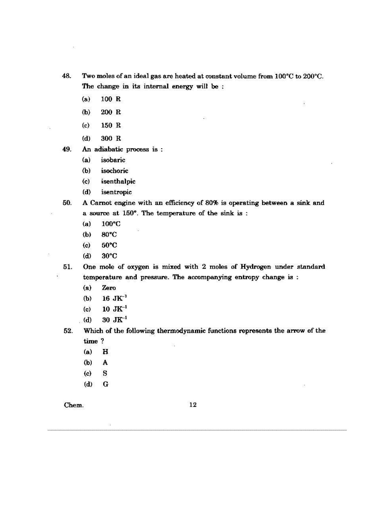 KUET 2023 M.Sc. Chemistry Question Paper - Page 127