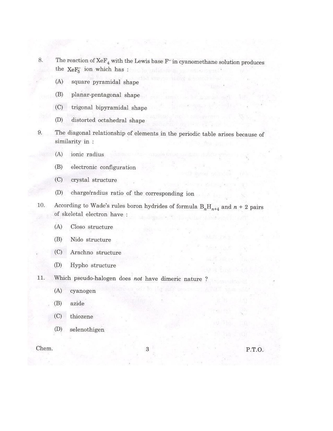 KUET 2023 M.Sc. Chemistry Question Paper - Page 132