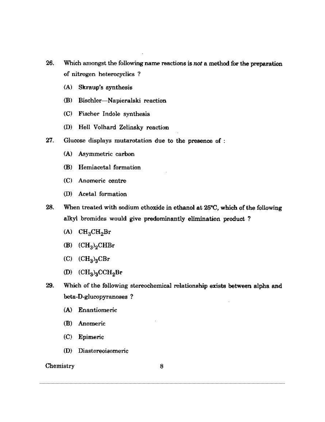 KUET 2023 M.Sc. Chemistry Question Paper - Page 151