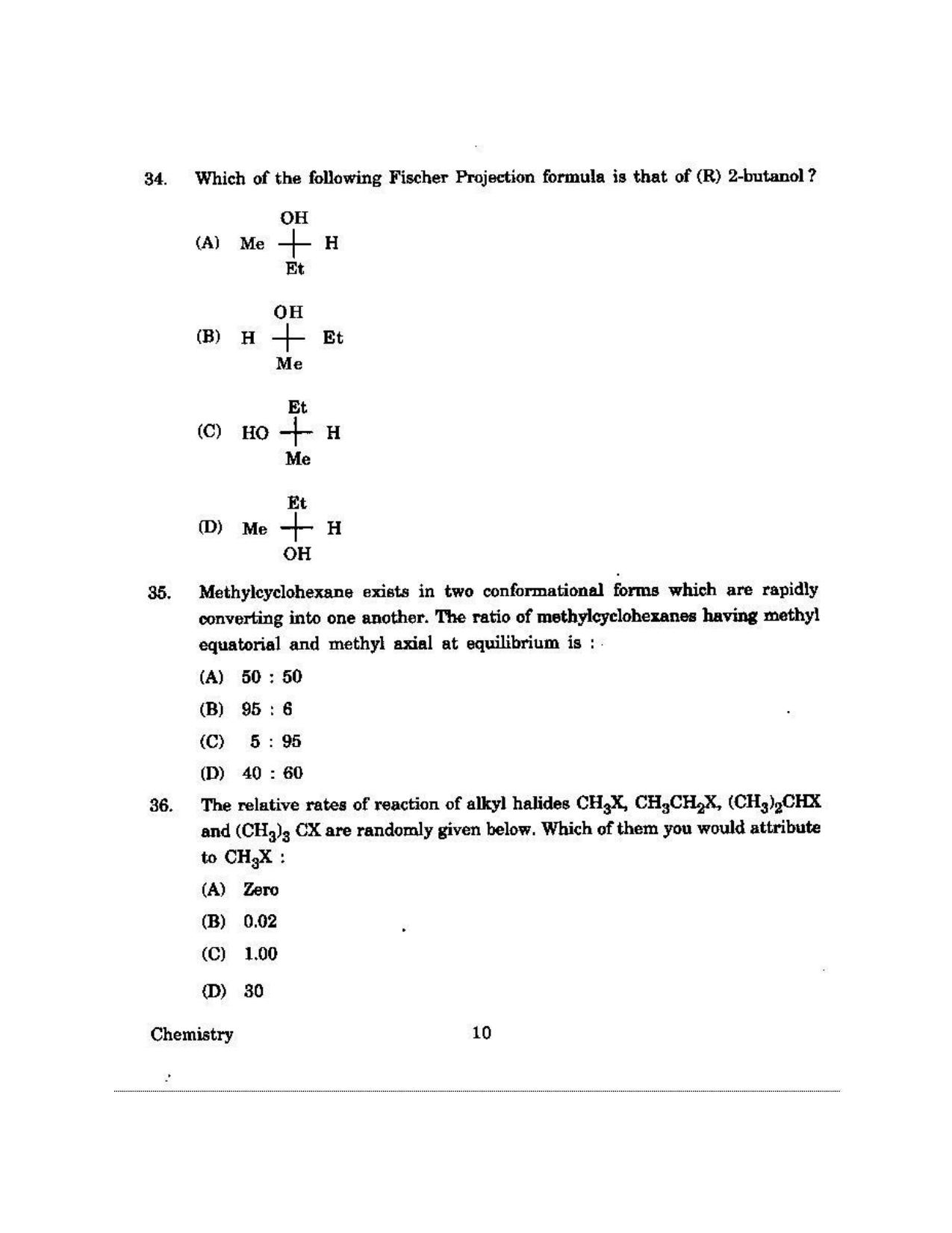KUET 2023 M.Sc. Chemistry Question Paper - Page 153
