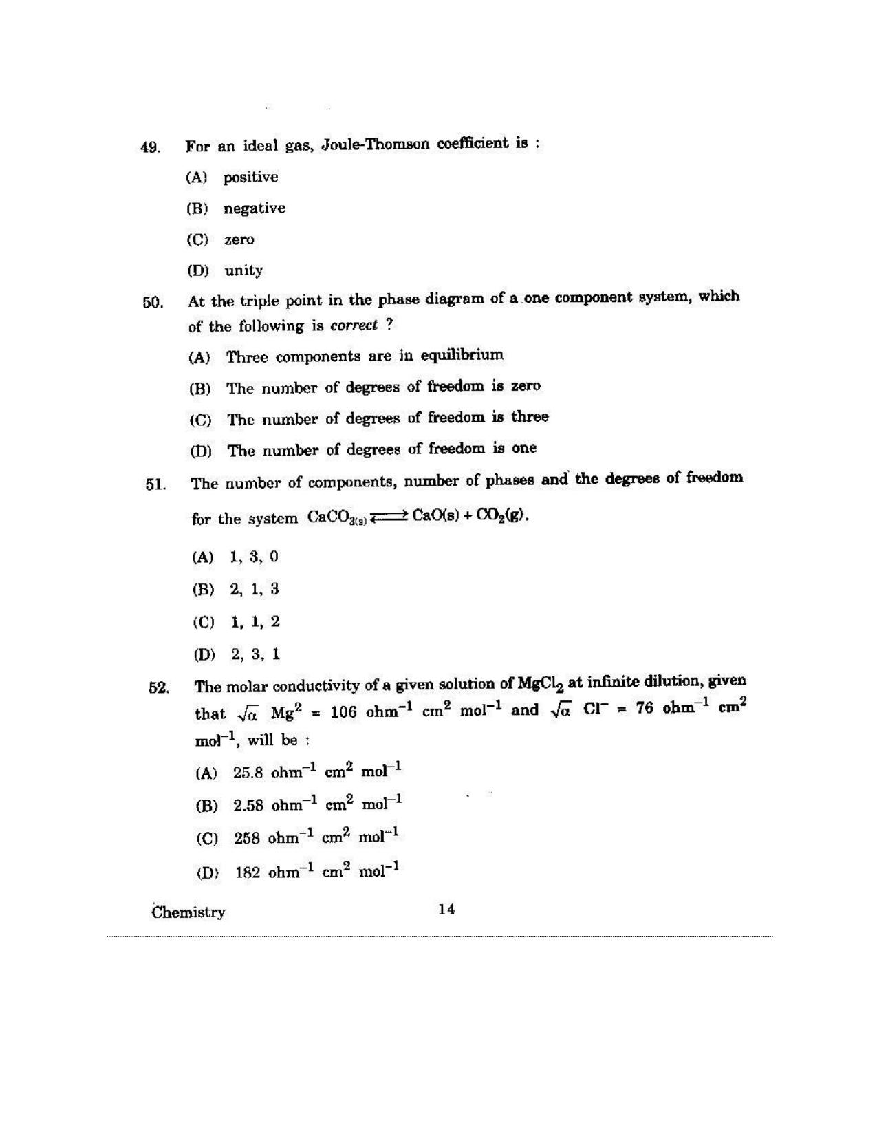 KUET 2023 M.Sc. Chemistry Question Paper - Page 157