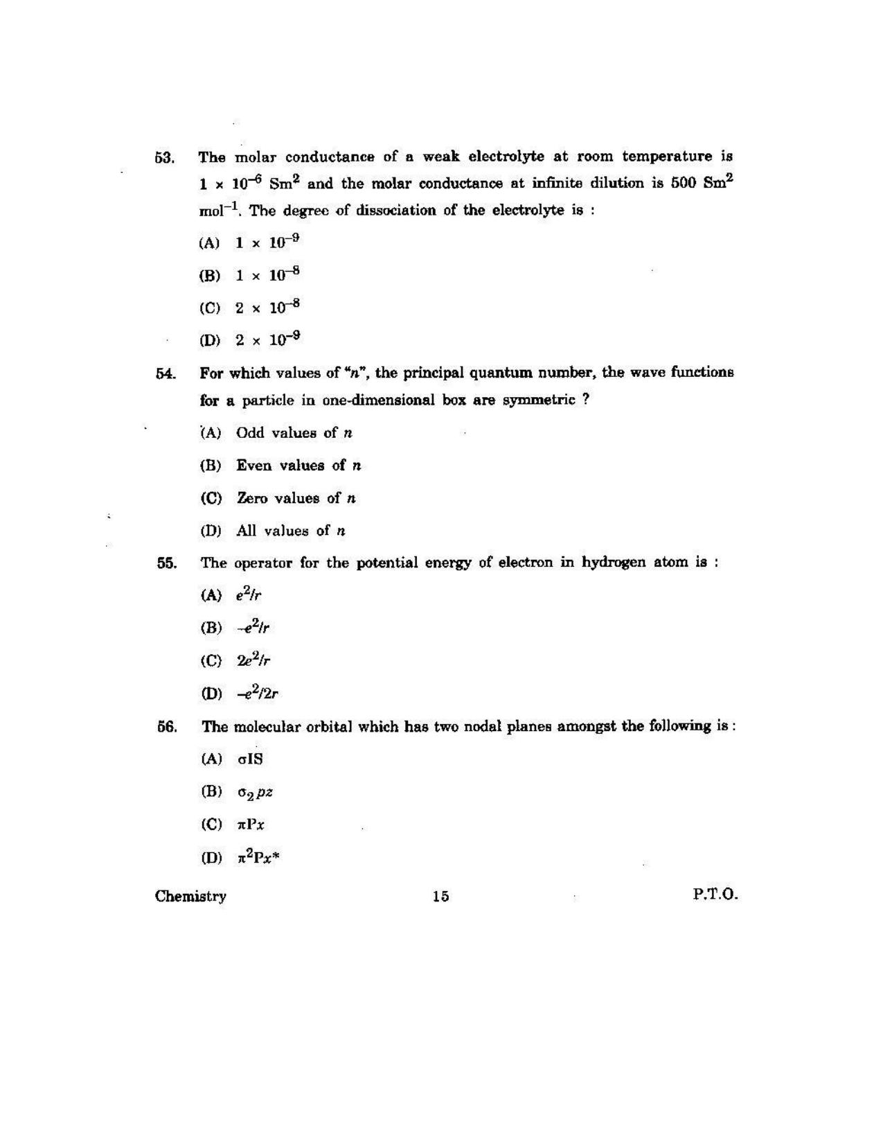 KUET 2023 M.Sc. Chemistry Question Paper - Page 158