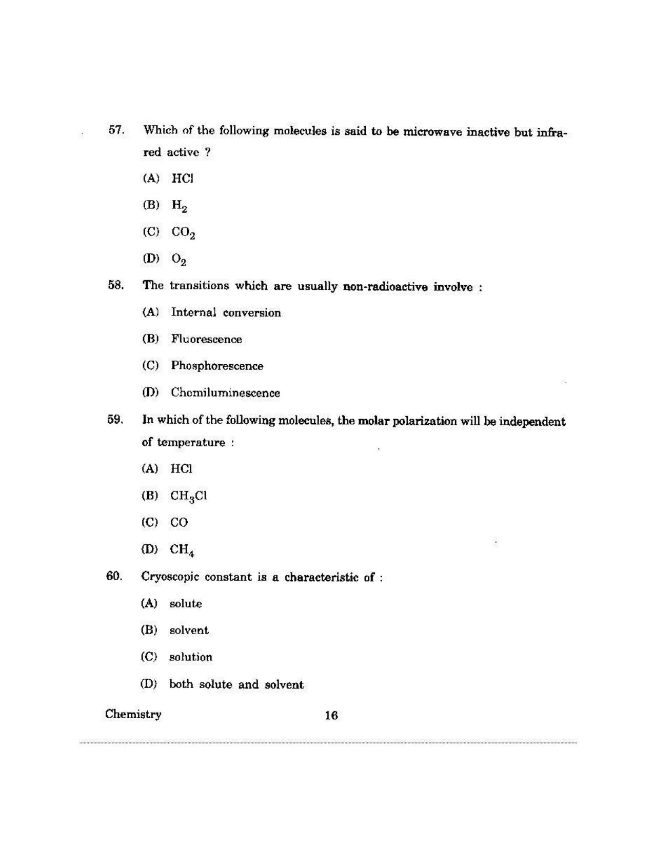 KUET 2023 M.Sc. Chemistry Question Paper - Page 159