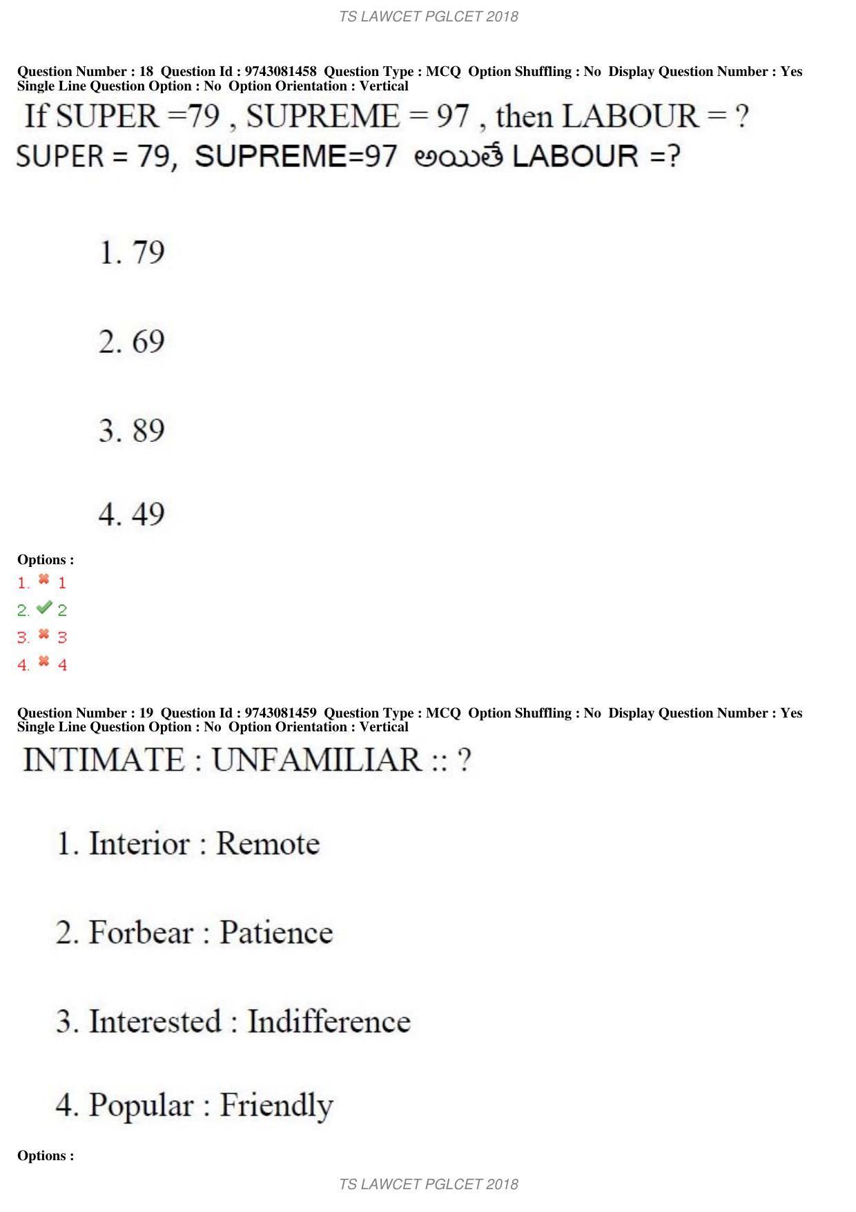 TS LAWCET 5 Year 2018 Question Paper - Page 11