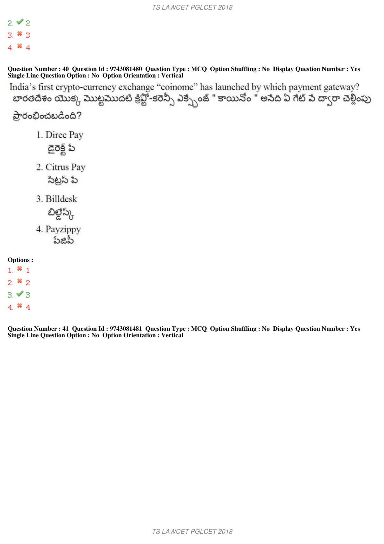 TS LAWCET 5 Year 2018 Question Paper - Page 26