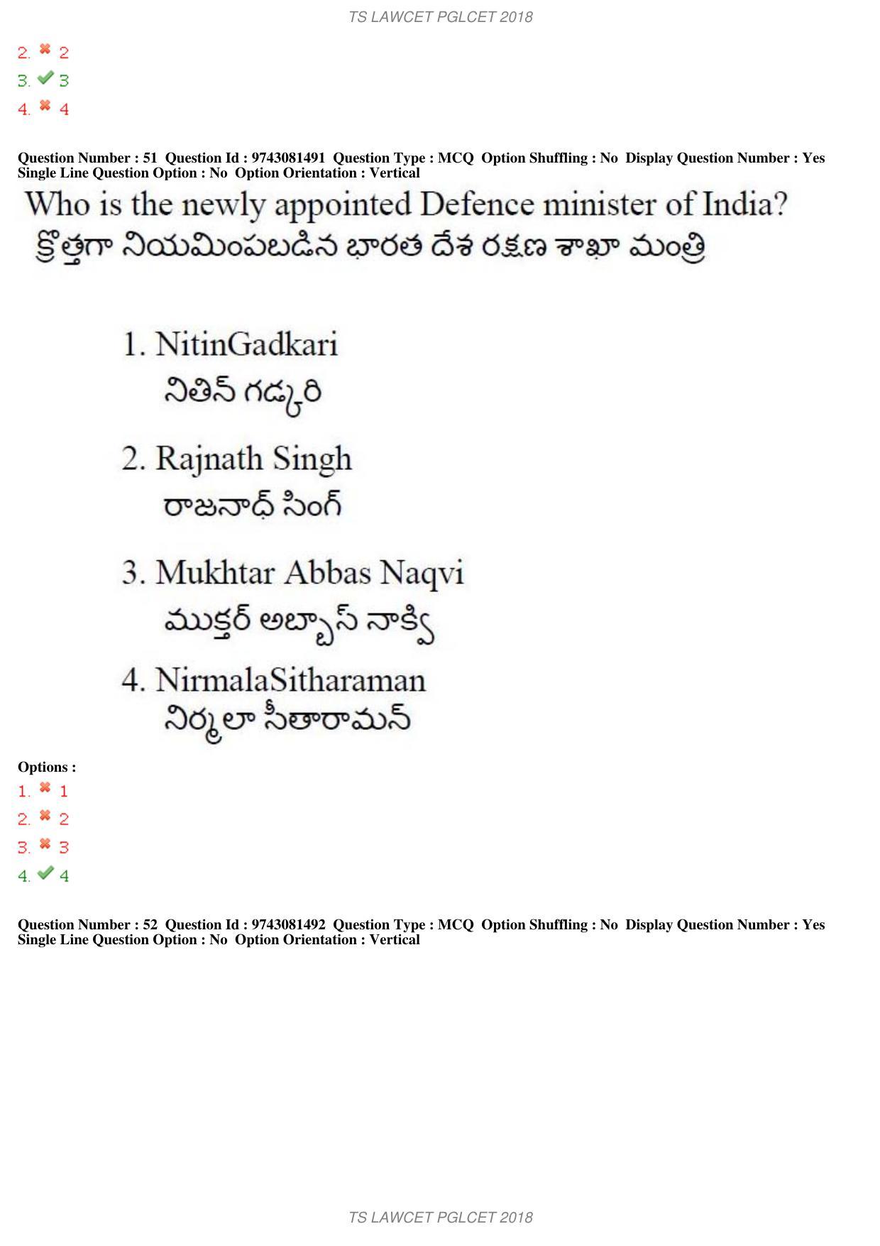TS LAWCET 5 Year 2018 Question Paper - Page 32