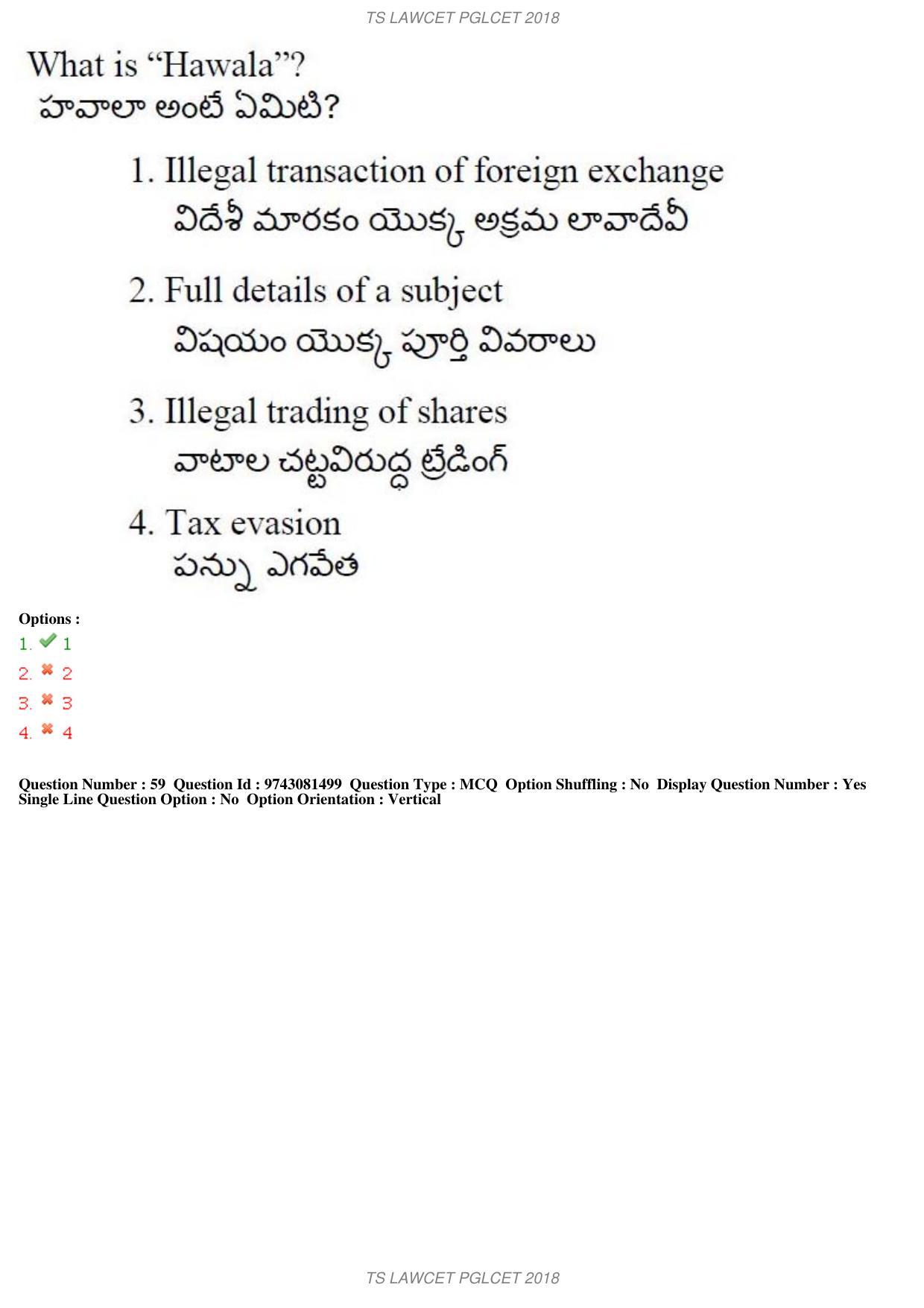 TS LAWCET 5 Year 2018 Question Paper - Page 38
