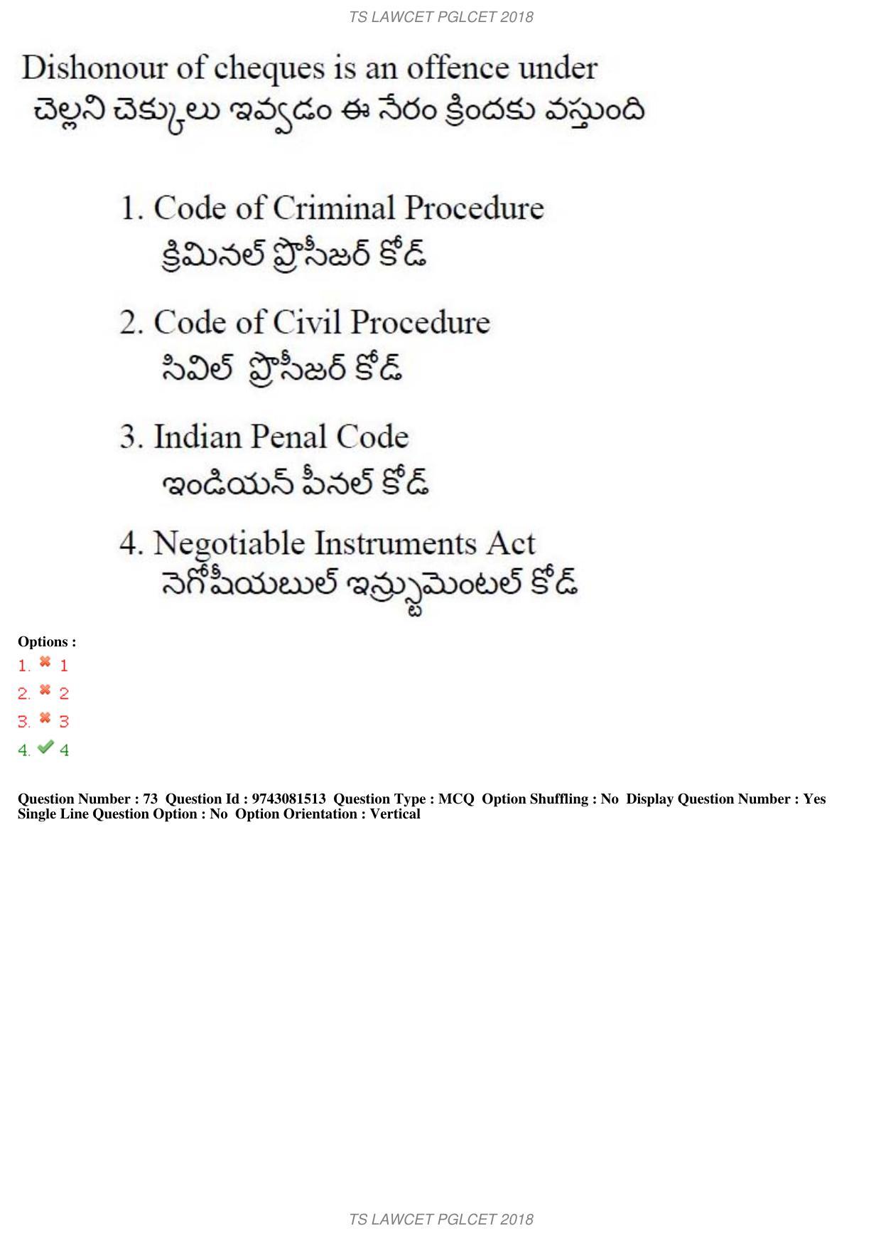 TS LAWCET 5 Year 2018 Question Paper - Page 49