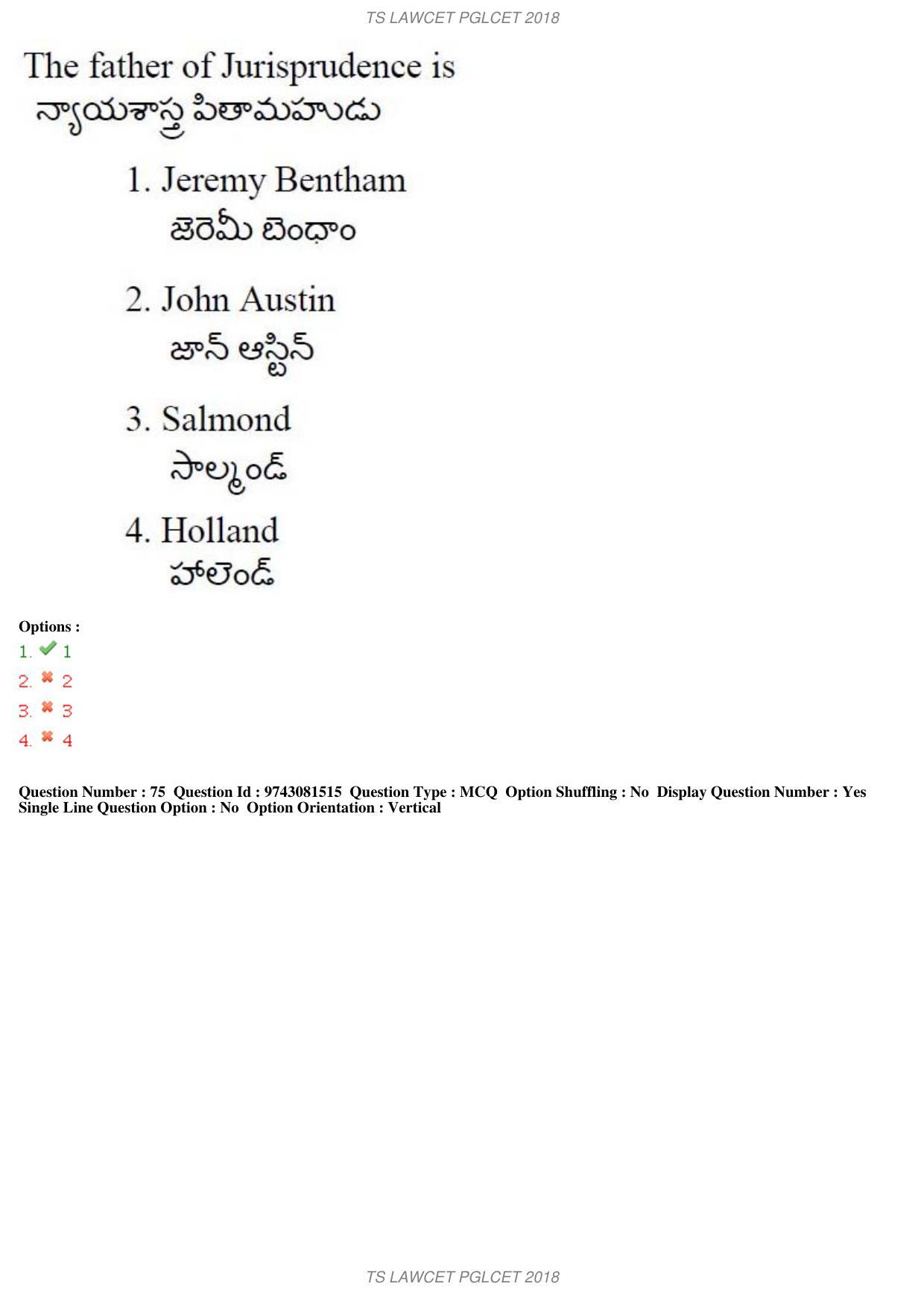 TS LAWCET 5 Year 2018 Question Paper - Page 51