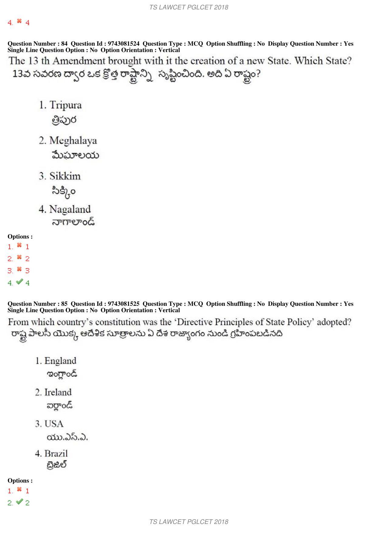 TS LAWCET 5 Year 2018 Question Paper - Page 57