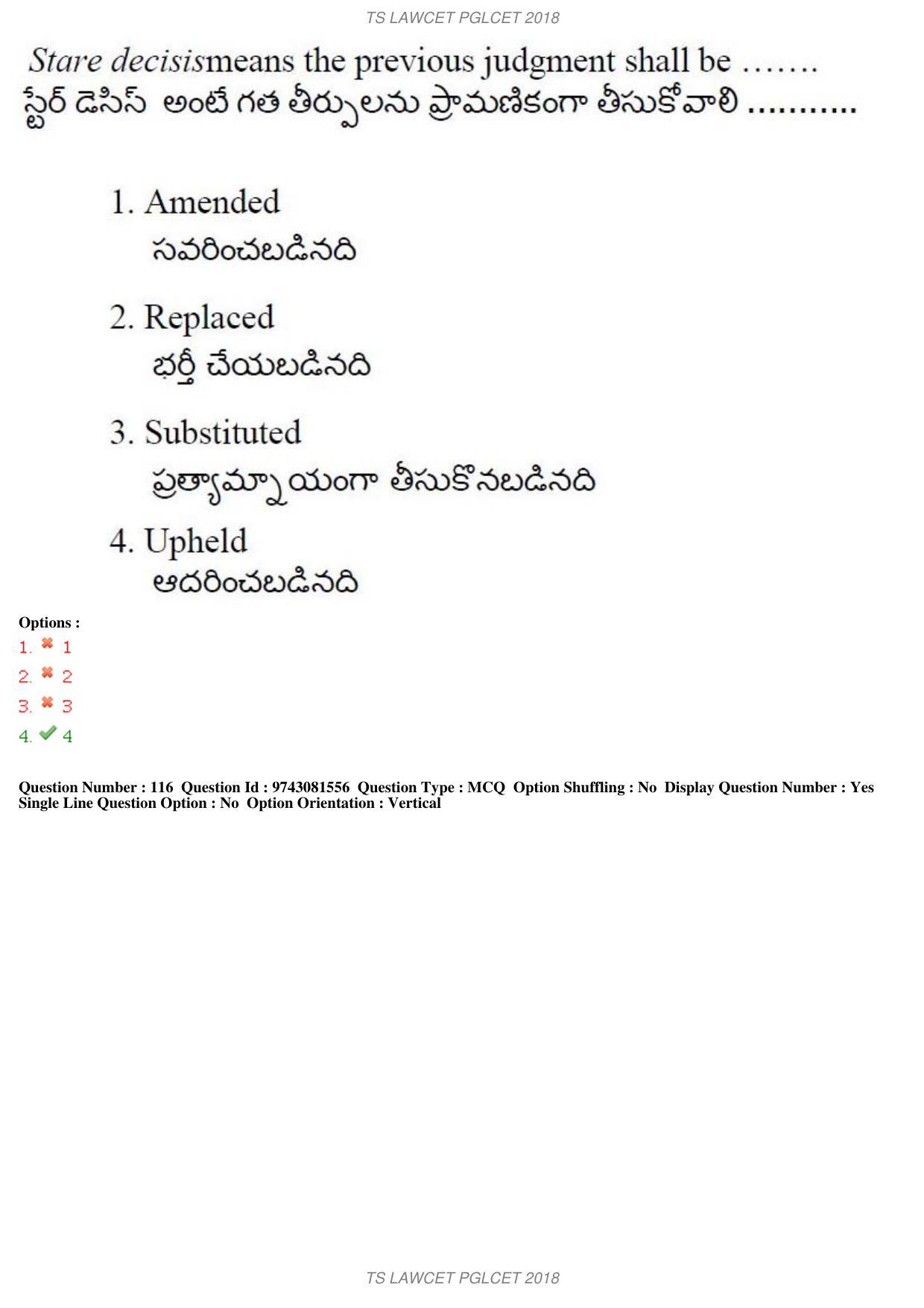 TS LAWCET 5 Year 2018 Question Paper - Page 80