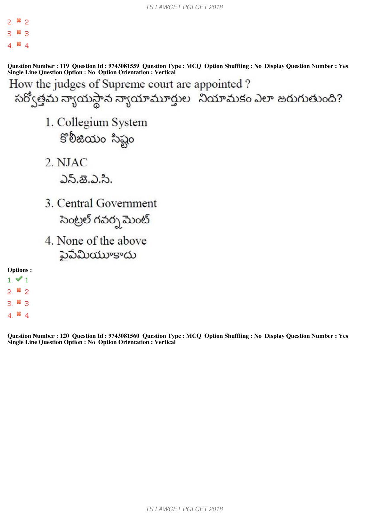 TS LAWCET 5 Year 2018 Question Paper - Page 83