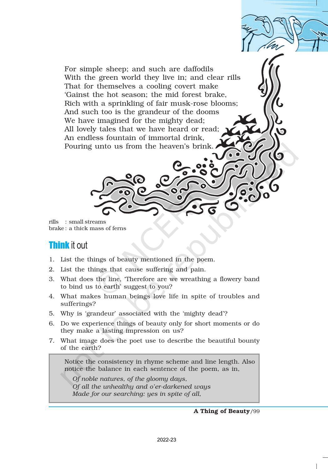 NCERT Book for Class 12 English Chapter 4 A Thing Of Beauty - Page 2