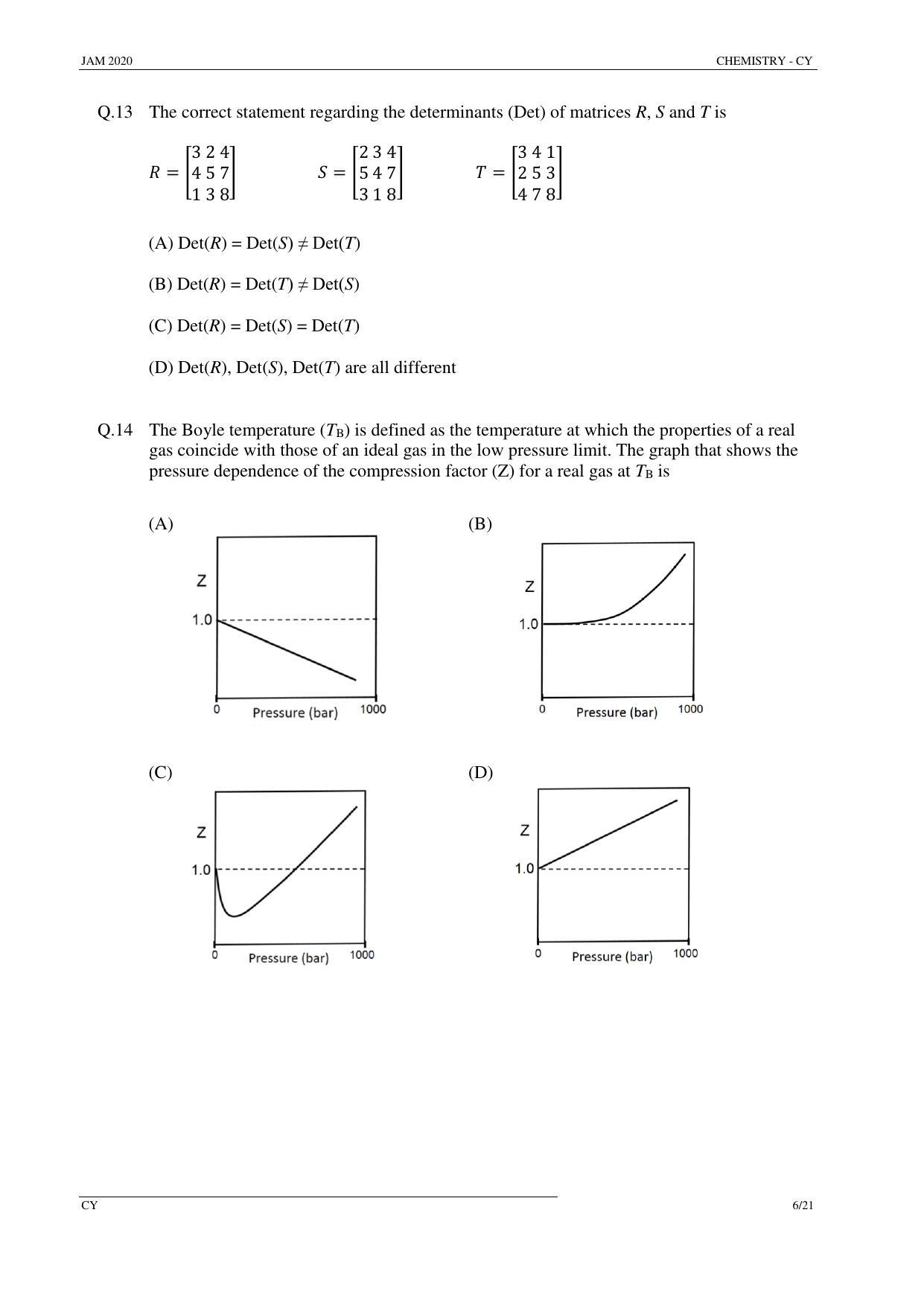 JAM 2020: CY Question Paper - Page 6