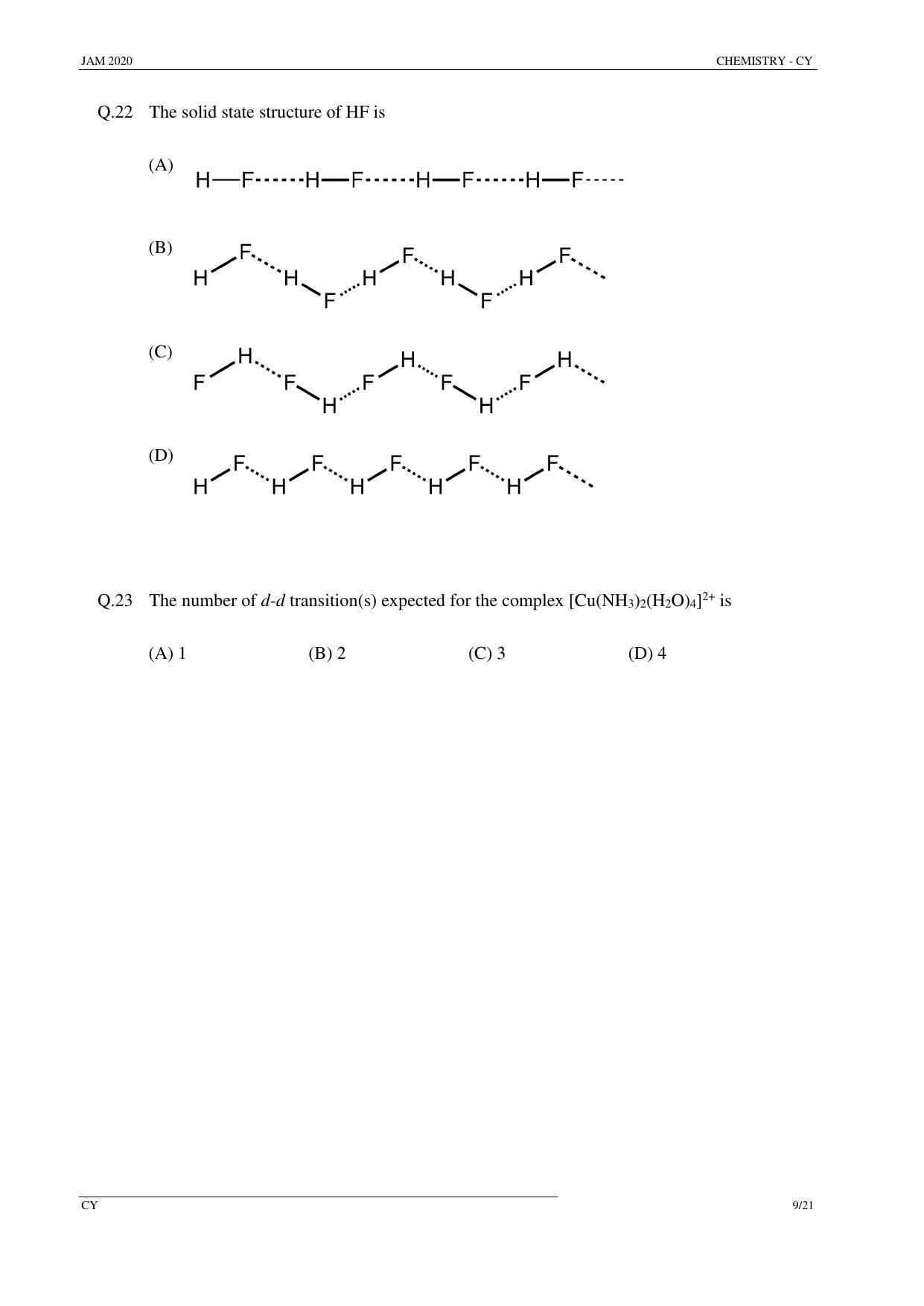 JAM 2020: CY Question Paper - Page 9
