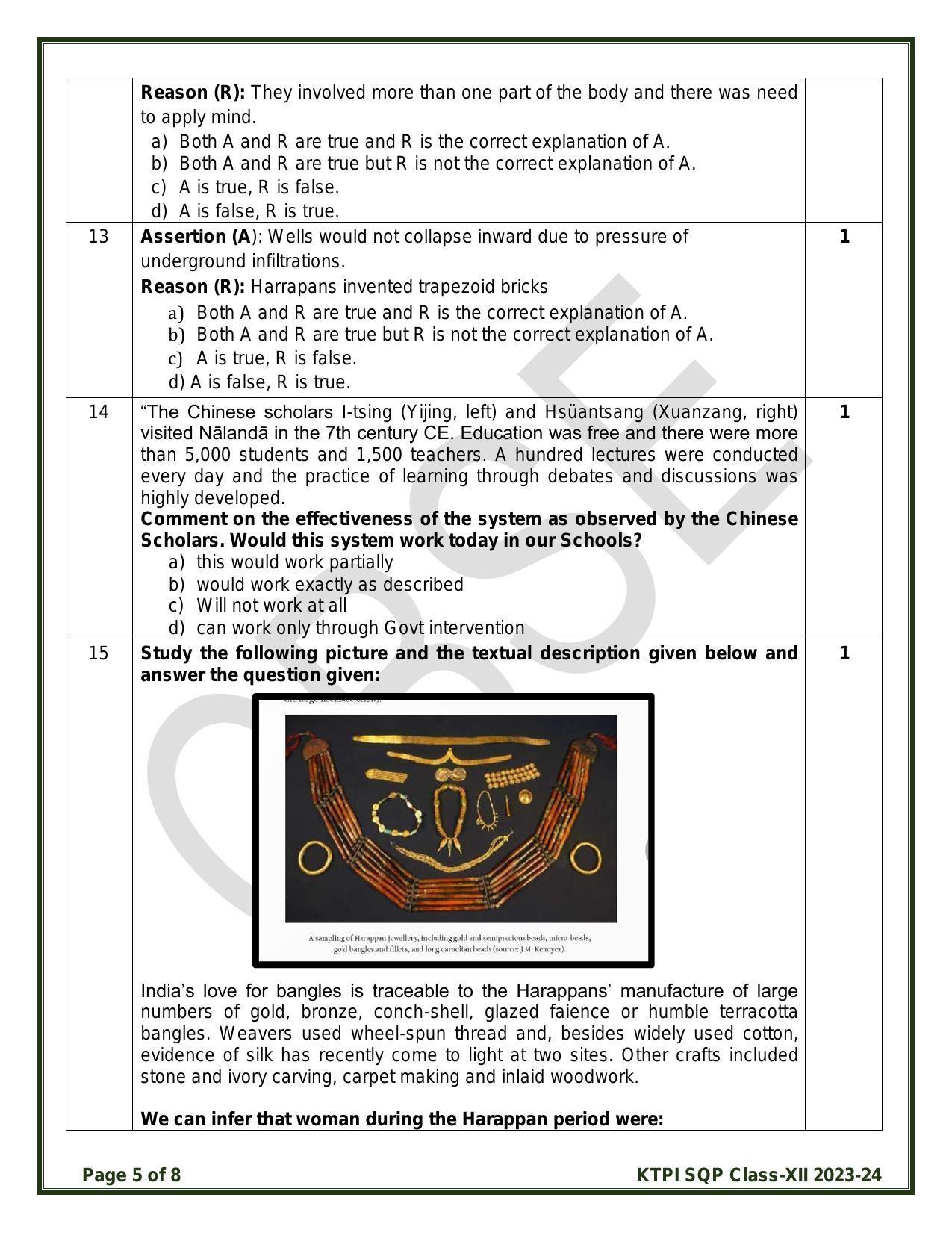 CBSE Class 12 KTPI Sample Paper 2024 - Page 5