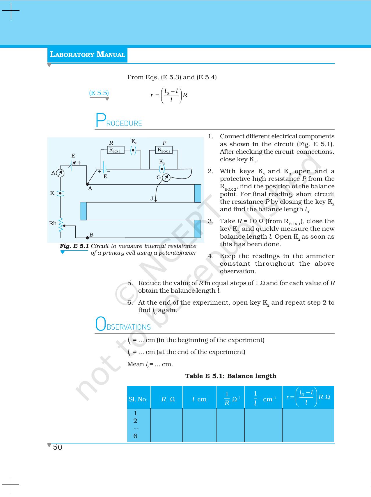 NCERT Laboratory Manuals for Class XII Physics - Experiment 5 - Page 2