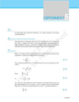 NCERT Laboratory Manuals for Class XII Physics - Experiment 5