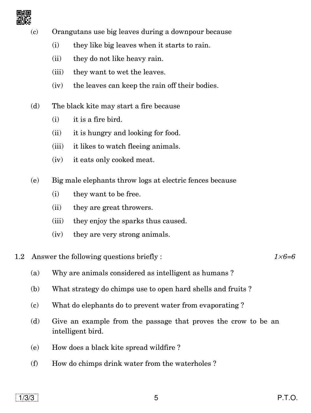 CBSE Class 12 1-3-3 English Core 2019 Question Paper - Page 5