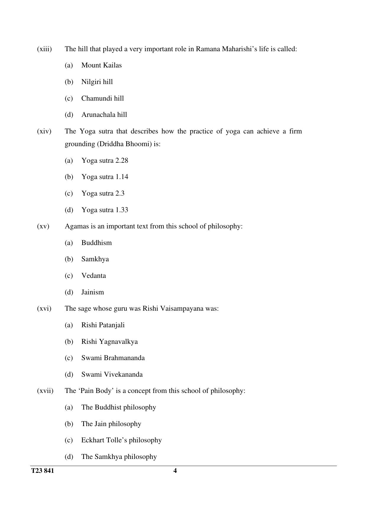 ICSE Class 10 YOGA 2023 Question Paper - Page 4