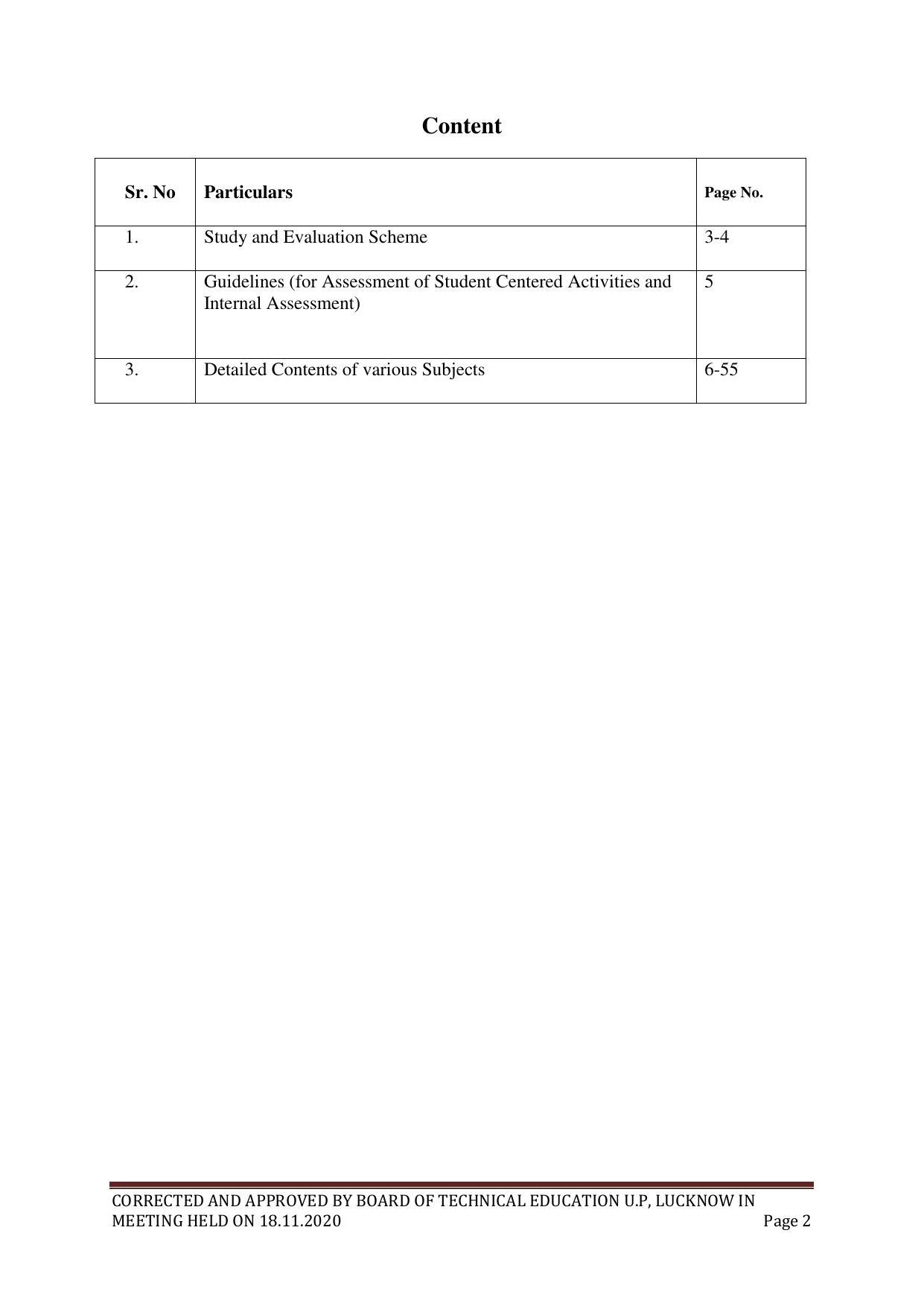 SYLLABUS FOR FIRST SEMESTER SESSION (2020-2021) - SIX SEMESTER DIPLOMA COURSE IN PLASTIC MOULD TECHNOLOGY - Page 2